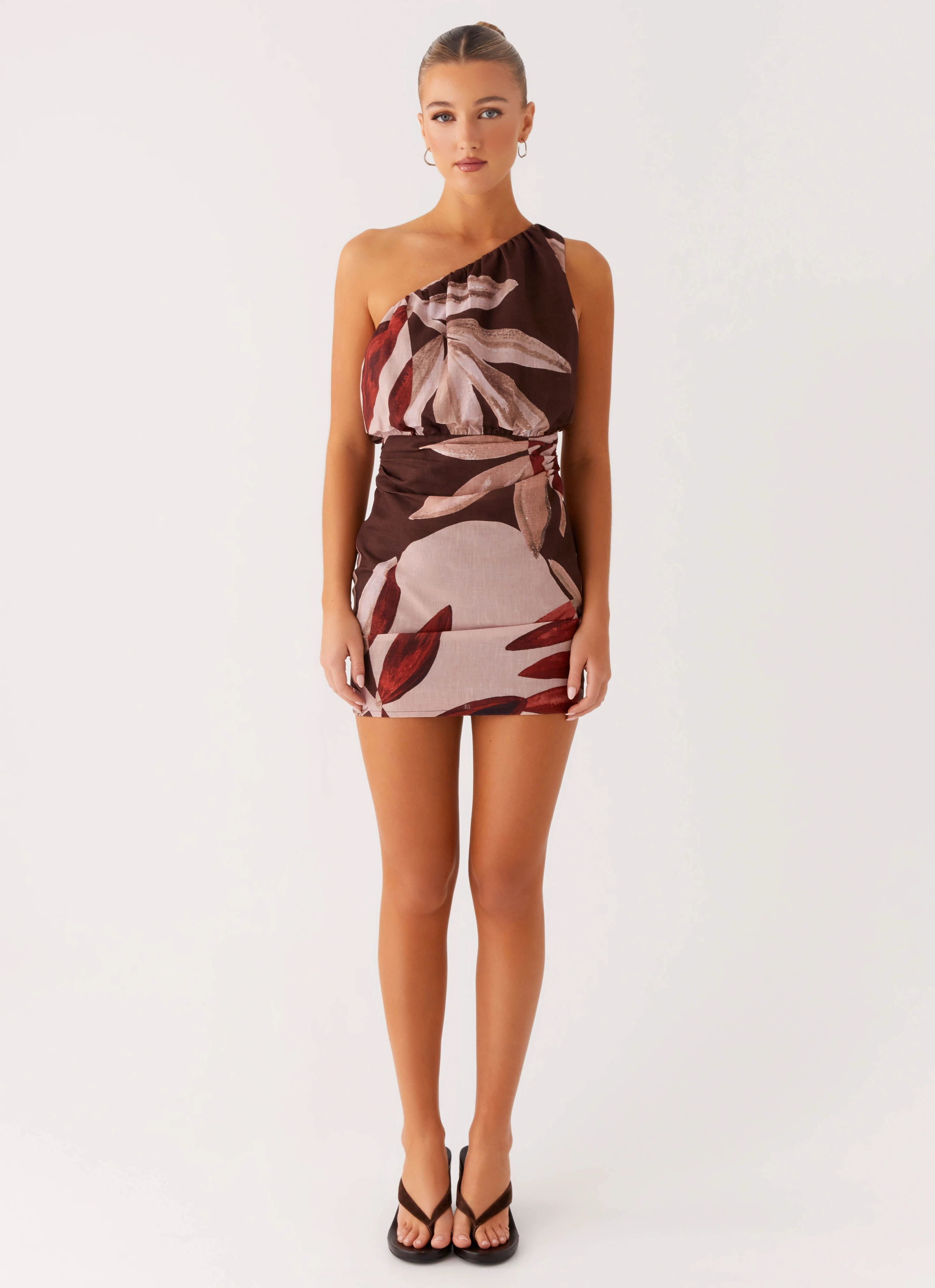 Neutral Finish Indianna Mini Dress - Cinnamon Palm