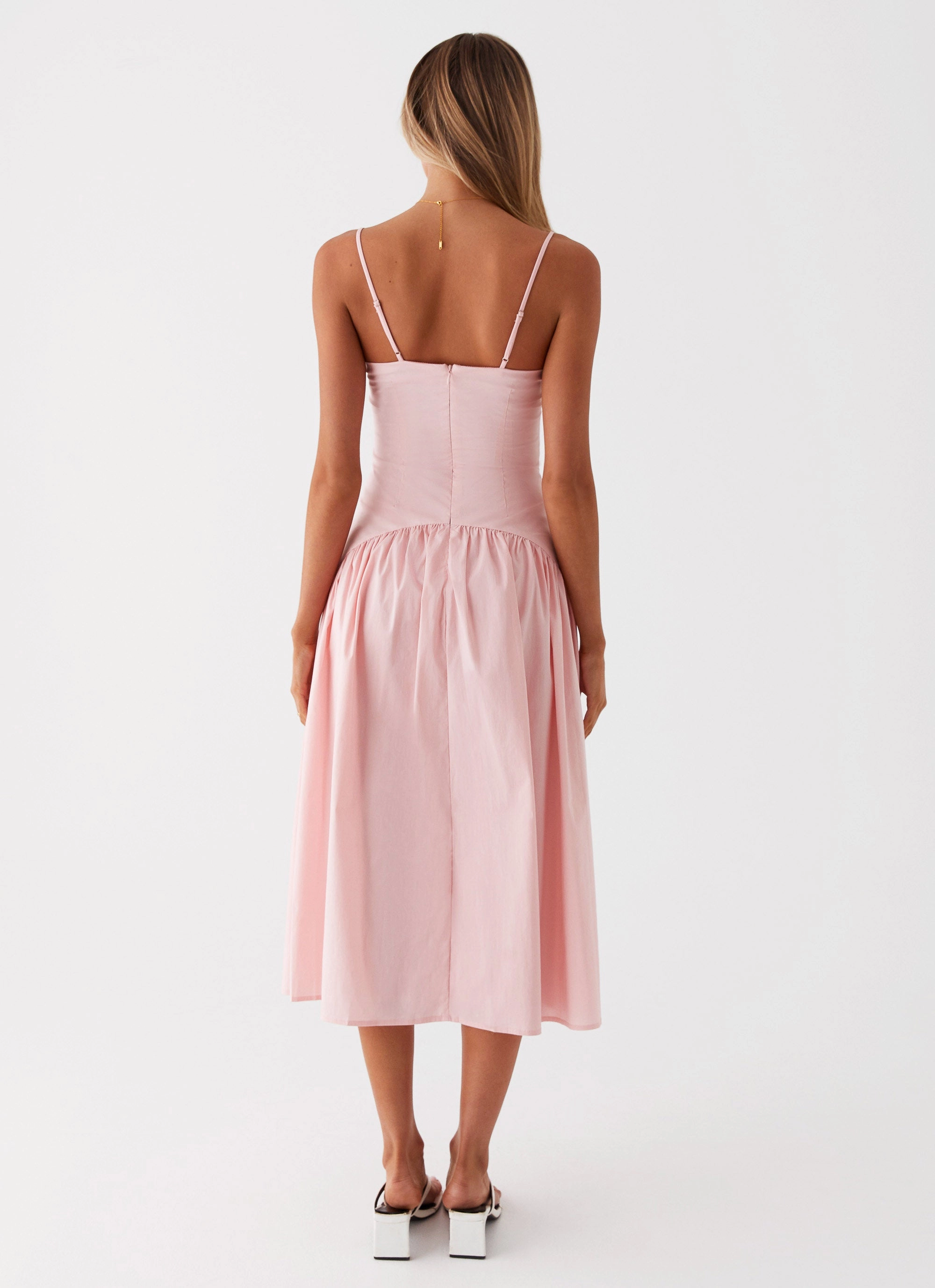 City Commuter Yvette Corset Midi Dress - Pink