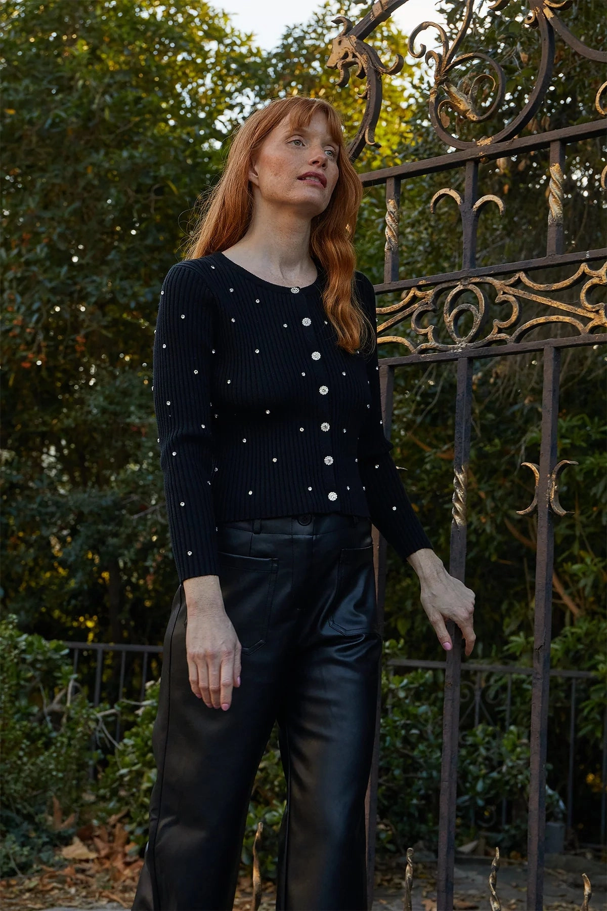 Mauricia Pearl Cardigan Non Restrictive Armhole Cut Reflective Accent Stripes