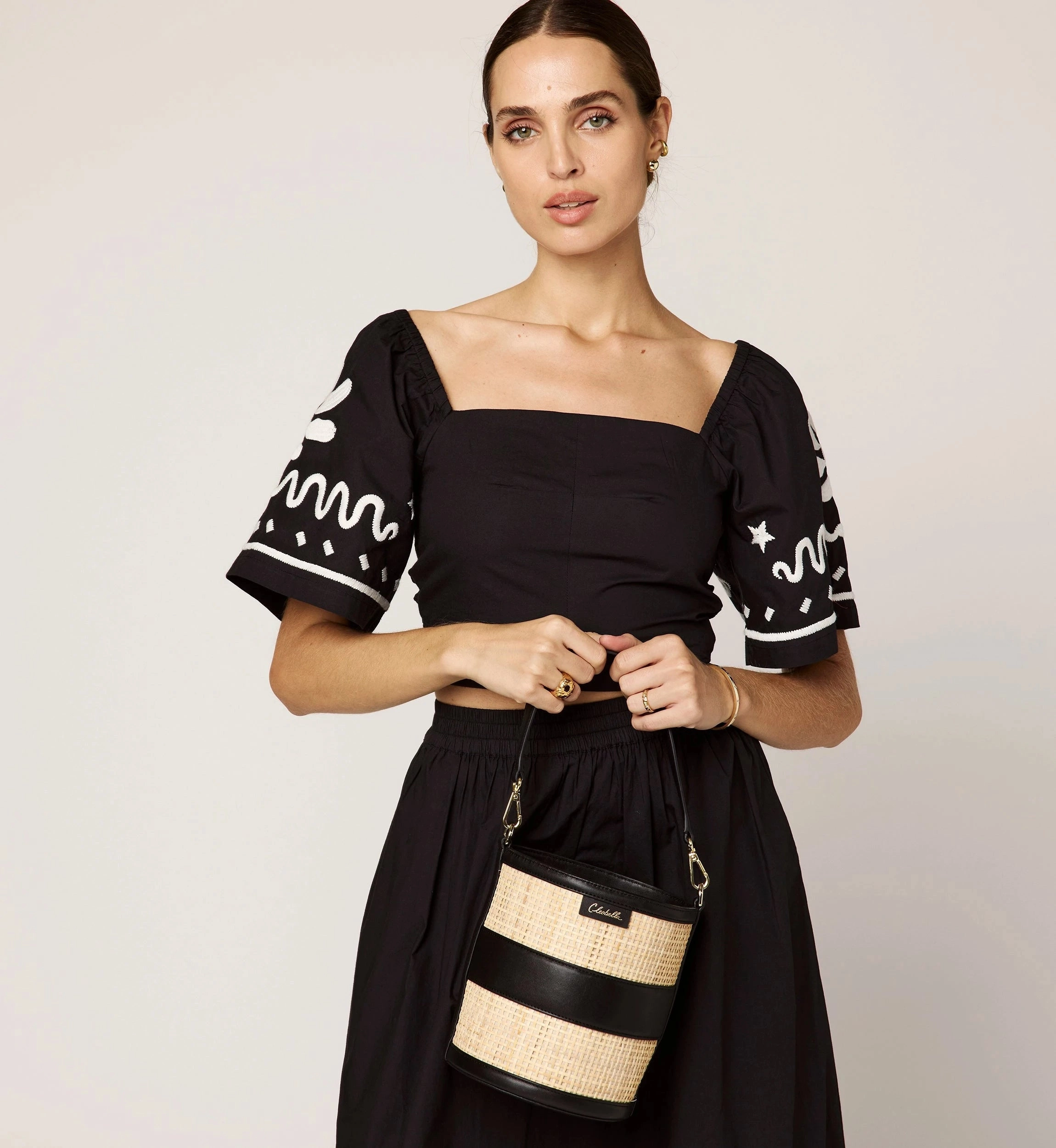 Minka Top | Black/Ivory Sporty Style NoSlipSurface