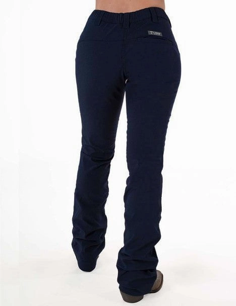 Cowgirl Tuff Mens Work Hard Play Hard Navy Nylon Trousers No Fuss Wear