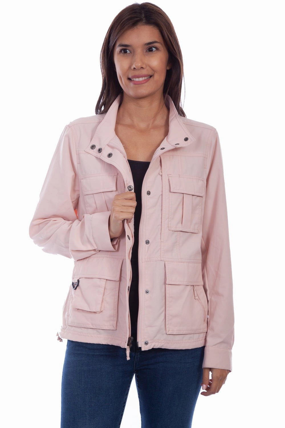 Scully Womens Rose Nylon Multi-Pocket Jacket Seamless Street Fit