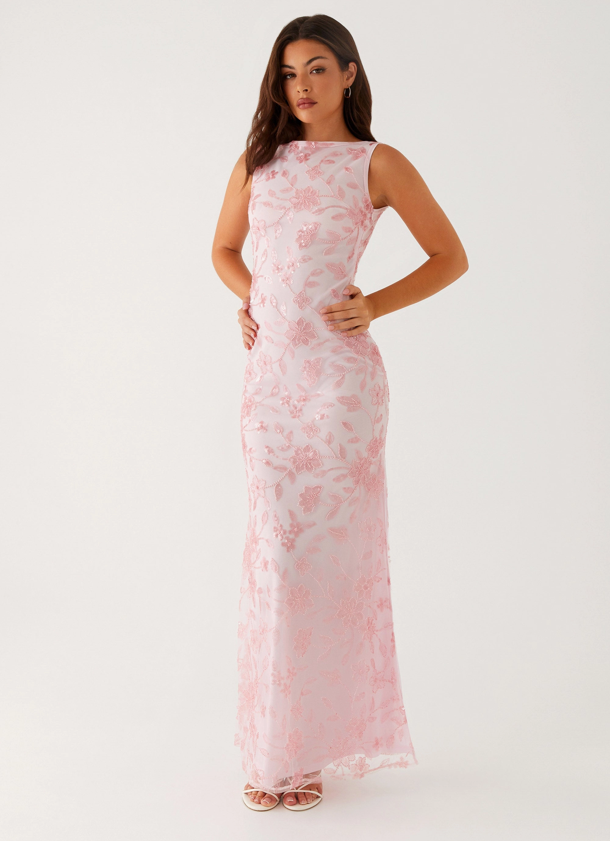 Statement Look Moorey High Neck Maxi Dress - Pink