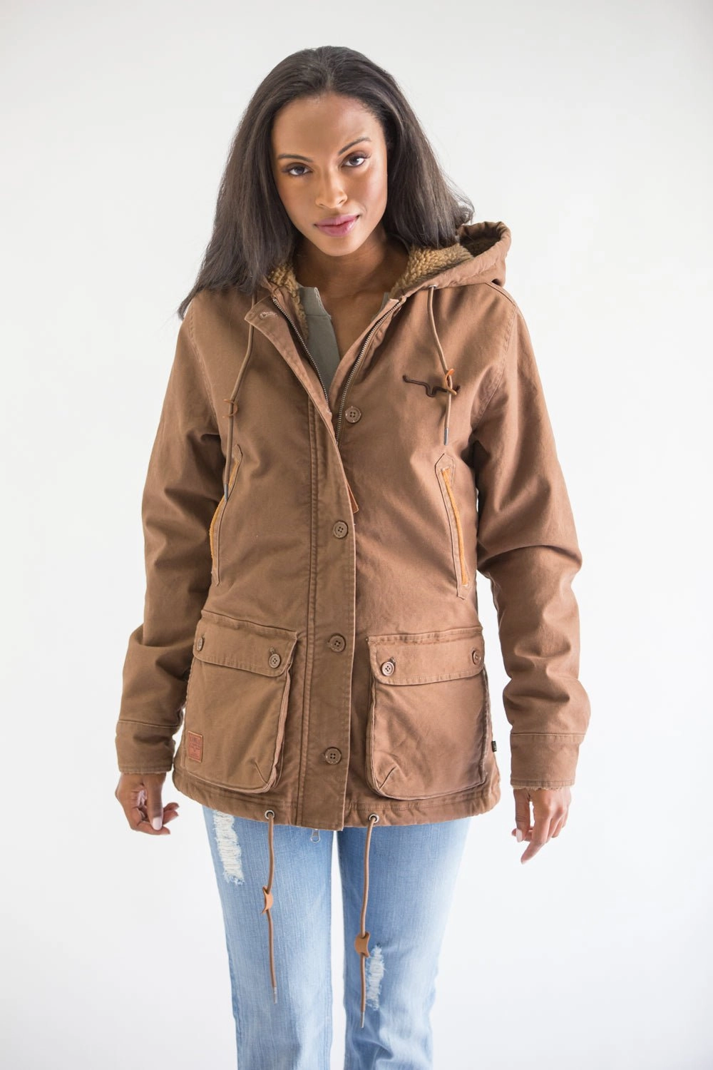Kimes Ranch Womens Awa Brown Cotton Blend Cotton Jacket Stretch Enhanced Mobility Zones