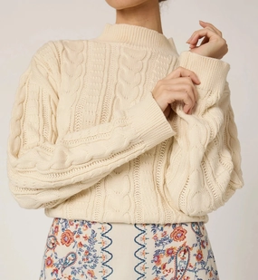 Janie Sweater | Ivory AntiPill Texture