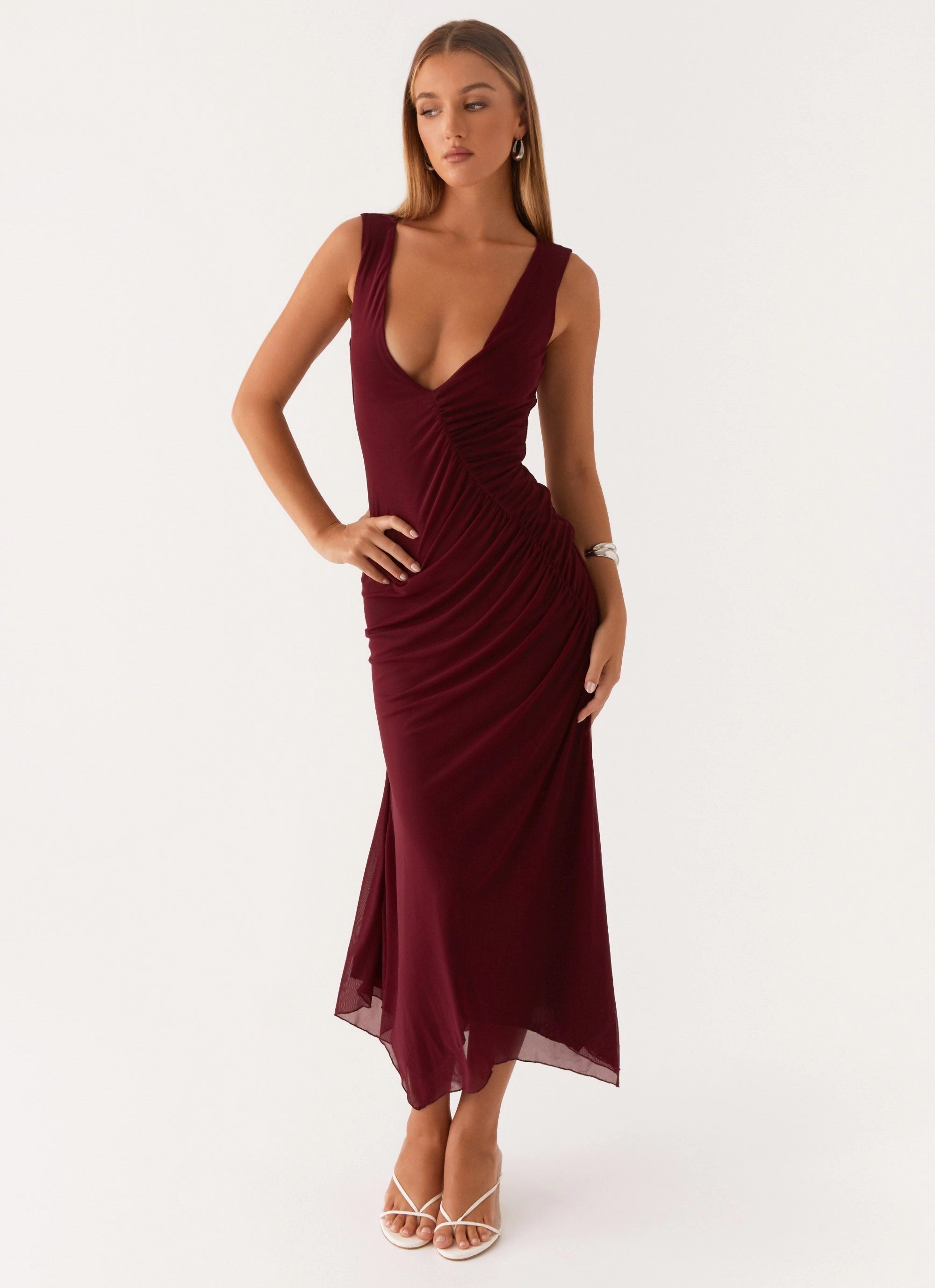 Seasonal Jacket Murphy Maxi Dress - Deep Maroon
