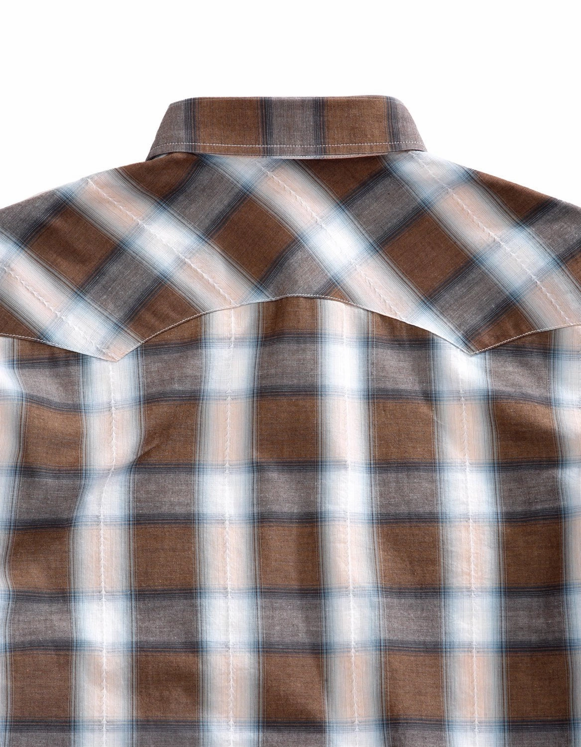 Tin Haul Mens Saddle Dobby Plaid Brown 100% Cotton S/S Shirt Statement Piece