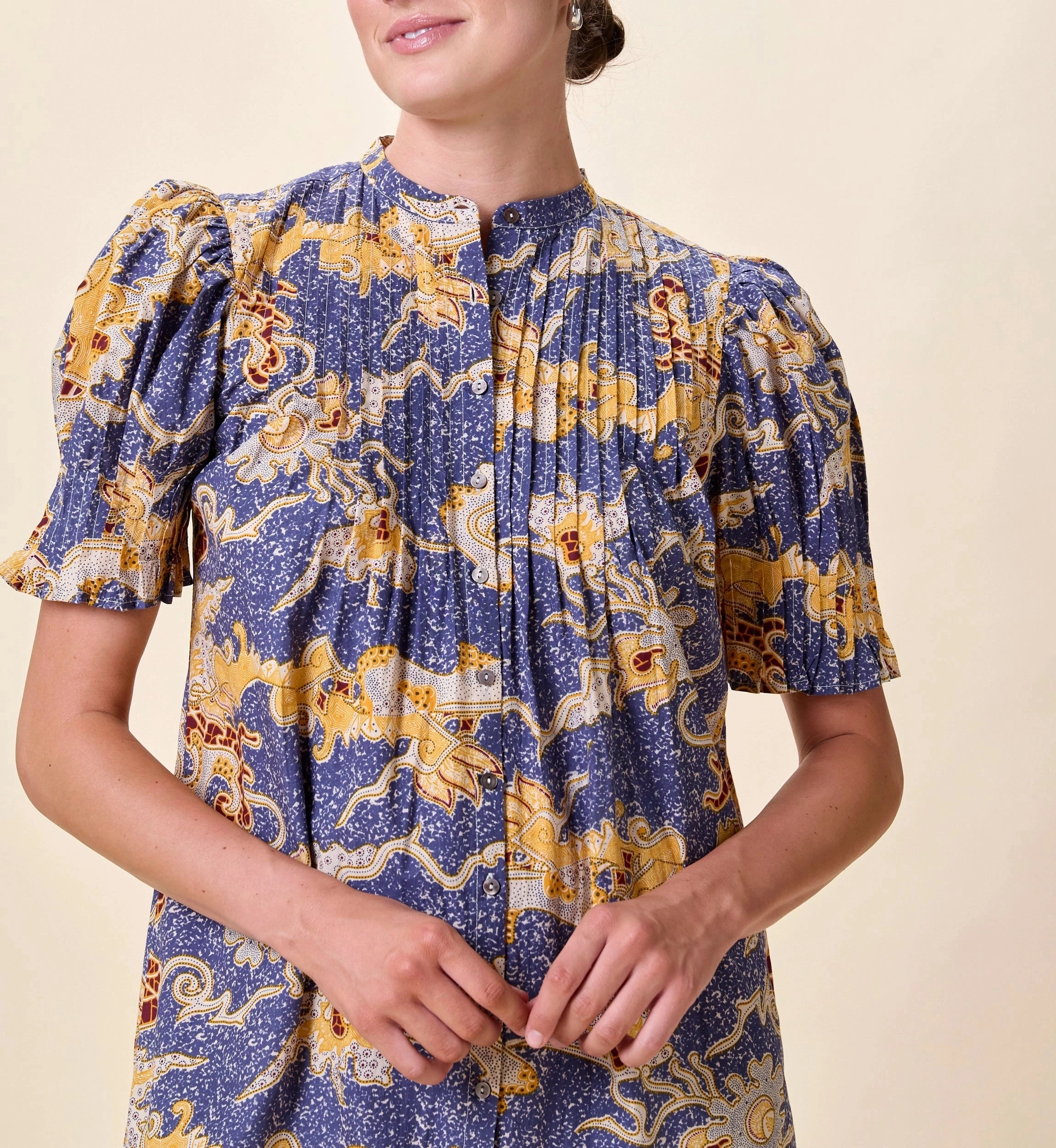 Nadia Mini Dress | Blue Castello HypoallergenicFiber