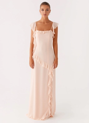 Naya Maxi Dress - Peach Dressy Yet Comfortable