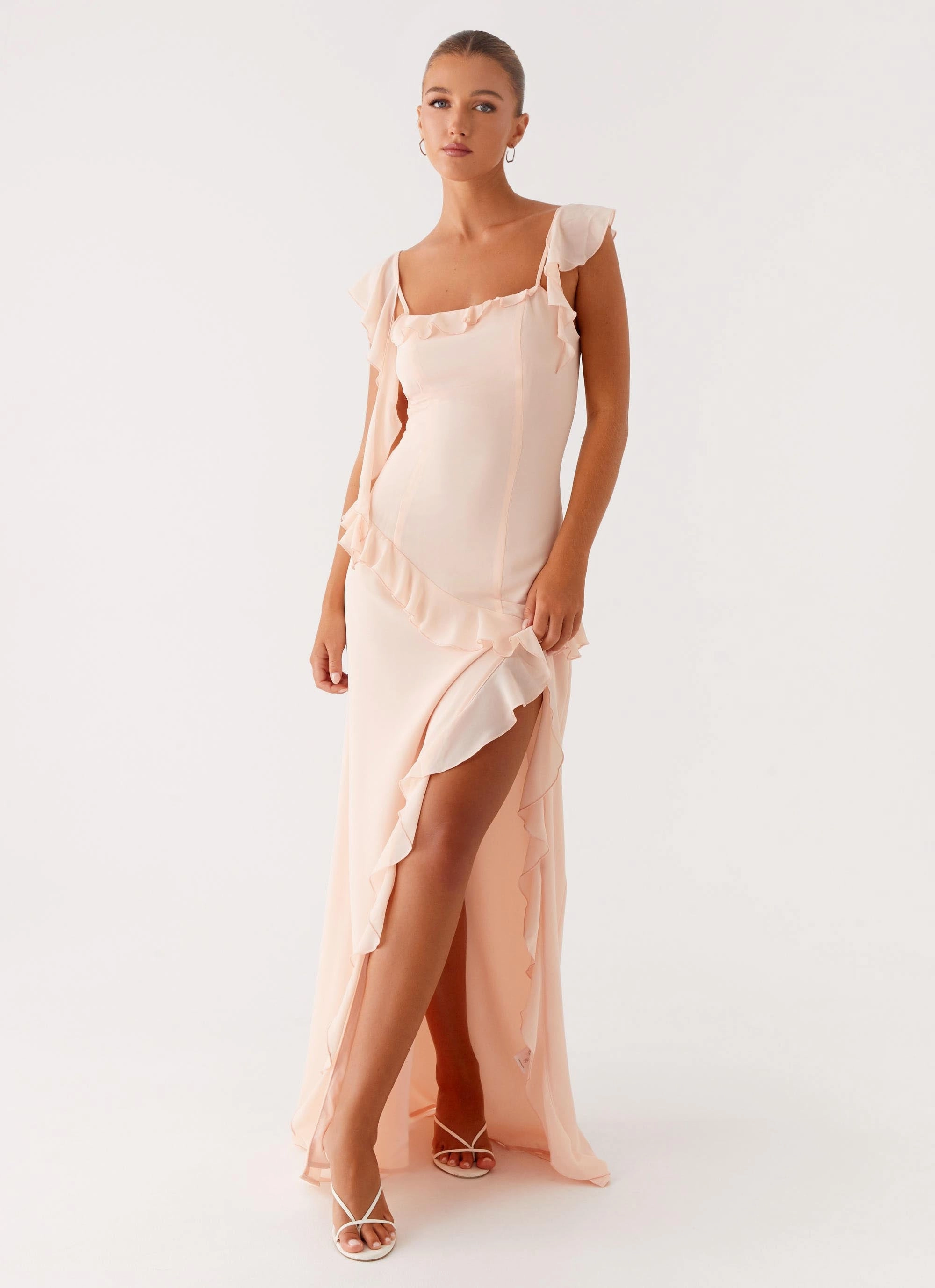 Naya Maxi Dress - Peach Winter Classic