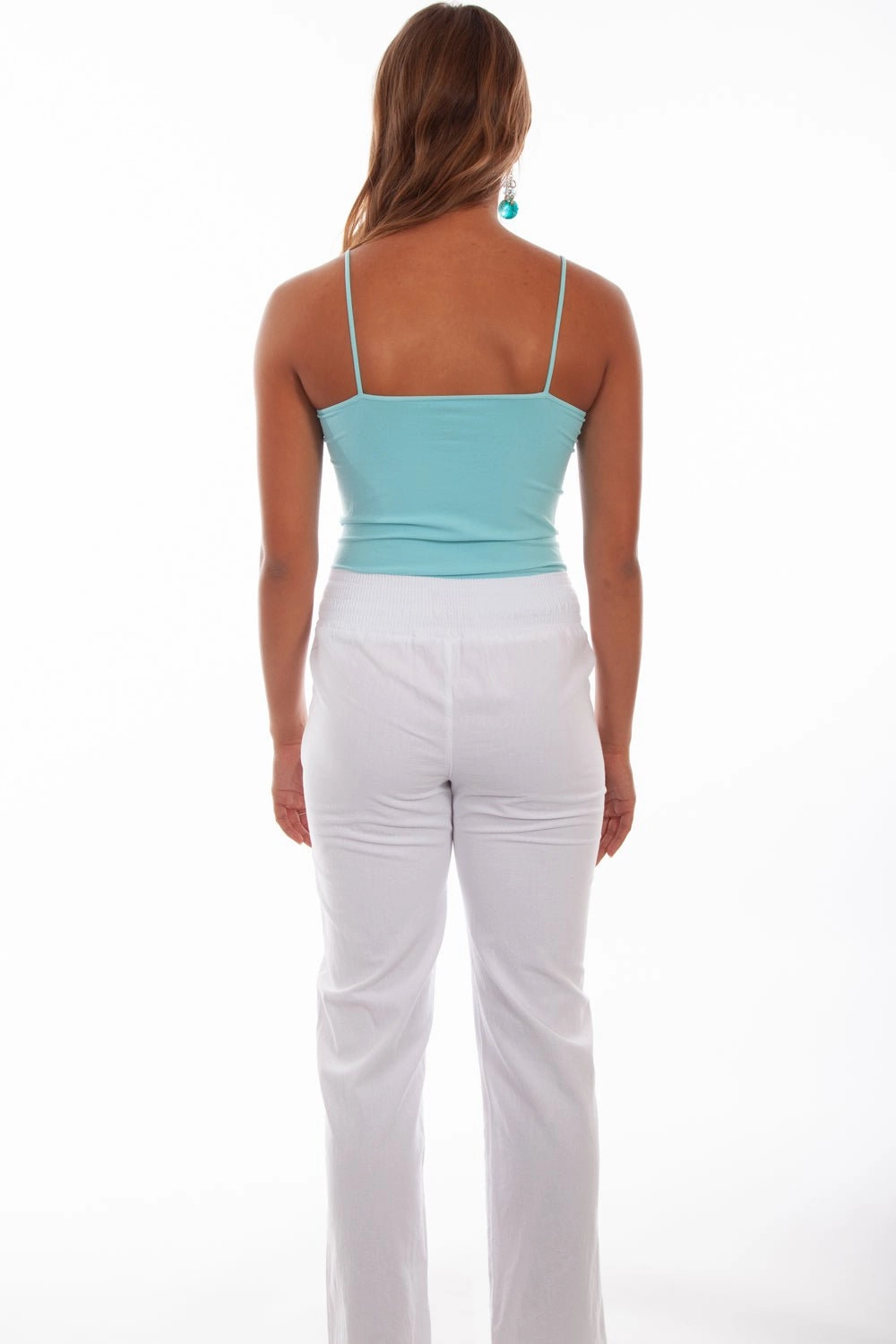 Scully Womens White 100% Cotton Crochet Pants Quick Dry Weave Technology