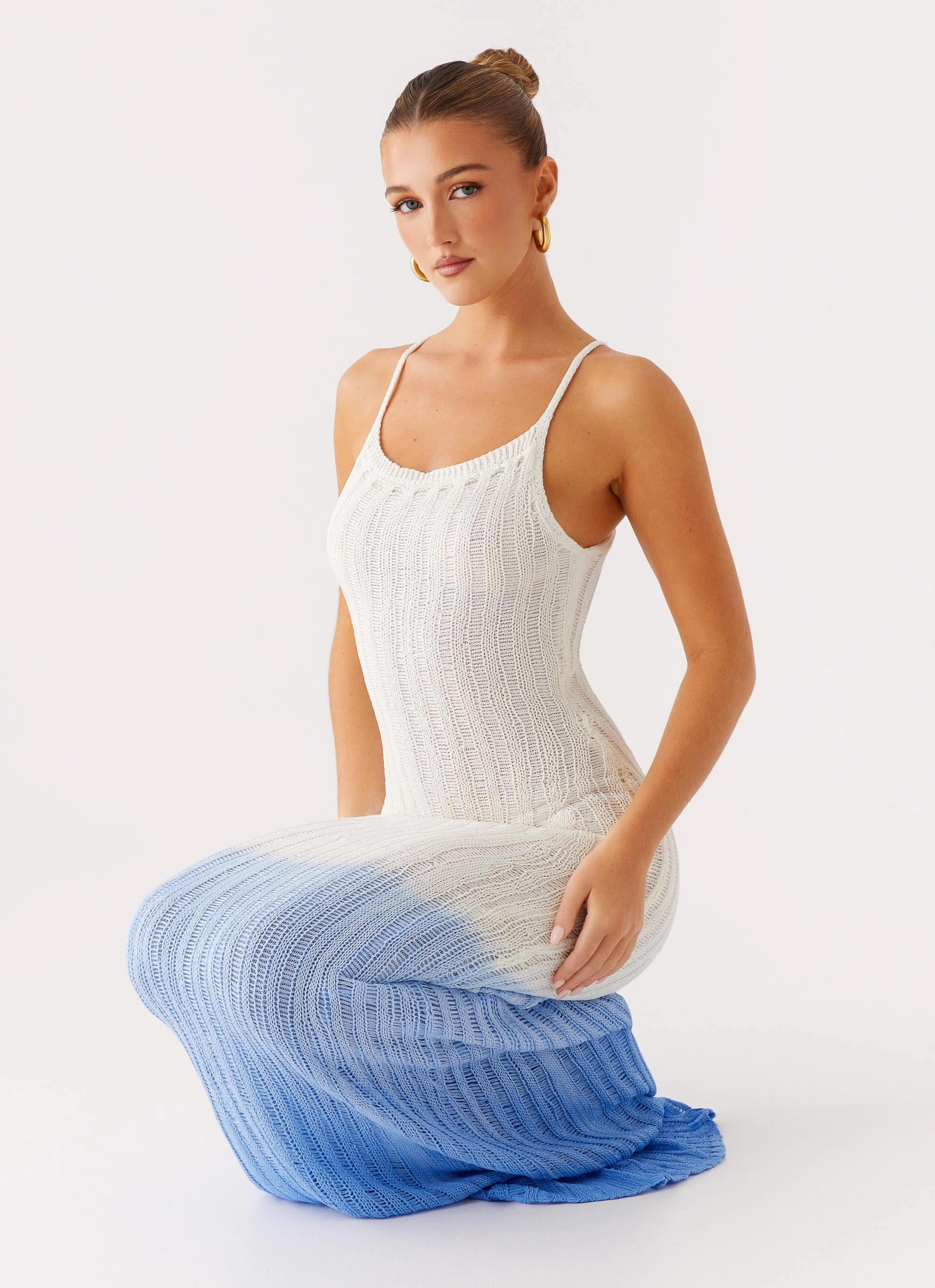 Shape Hug Kiki Maxi Dress - Ombre Blue