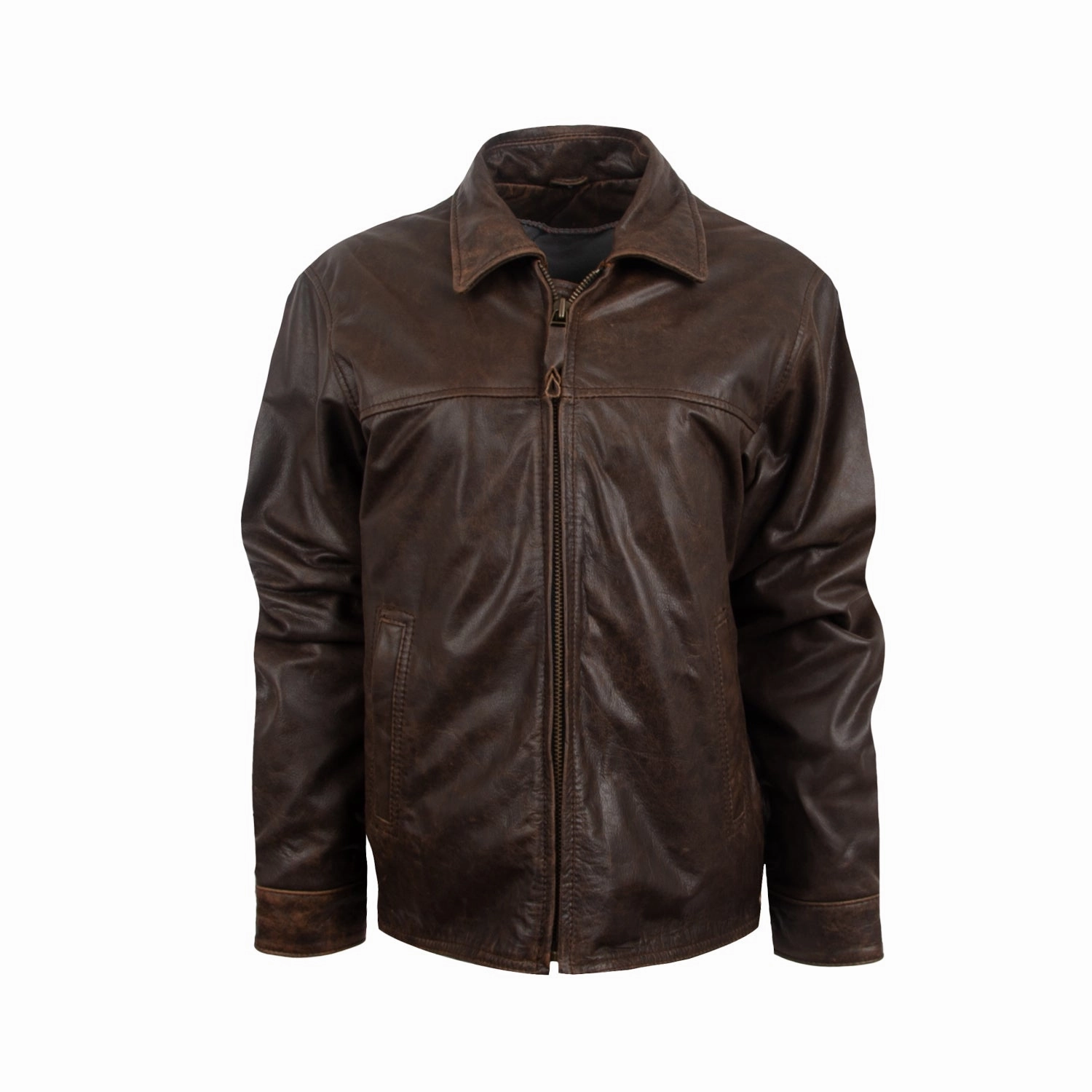 STS Ranchwear Womens Rifleman Vintage Brown Leather Leather Jacket Ventilation Vents