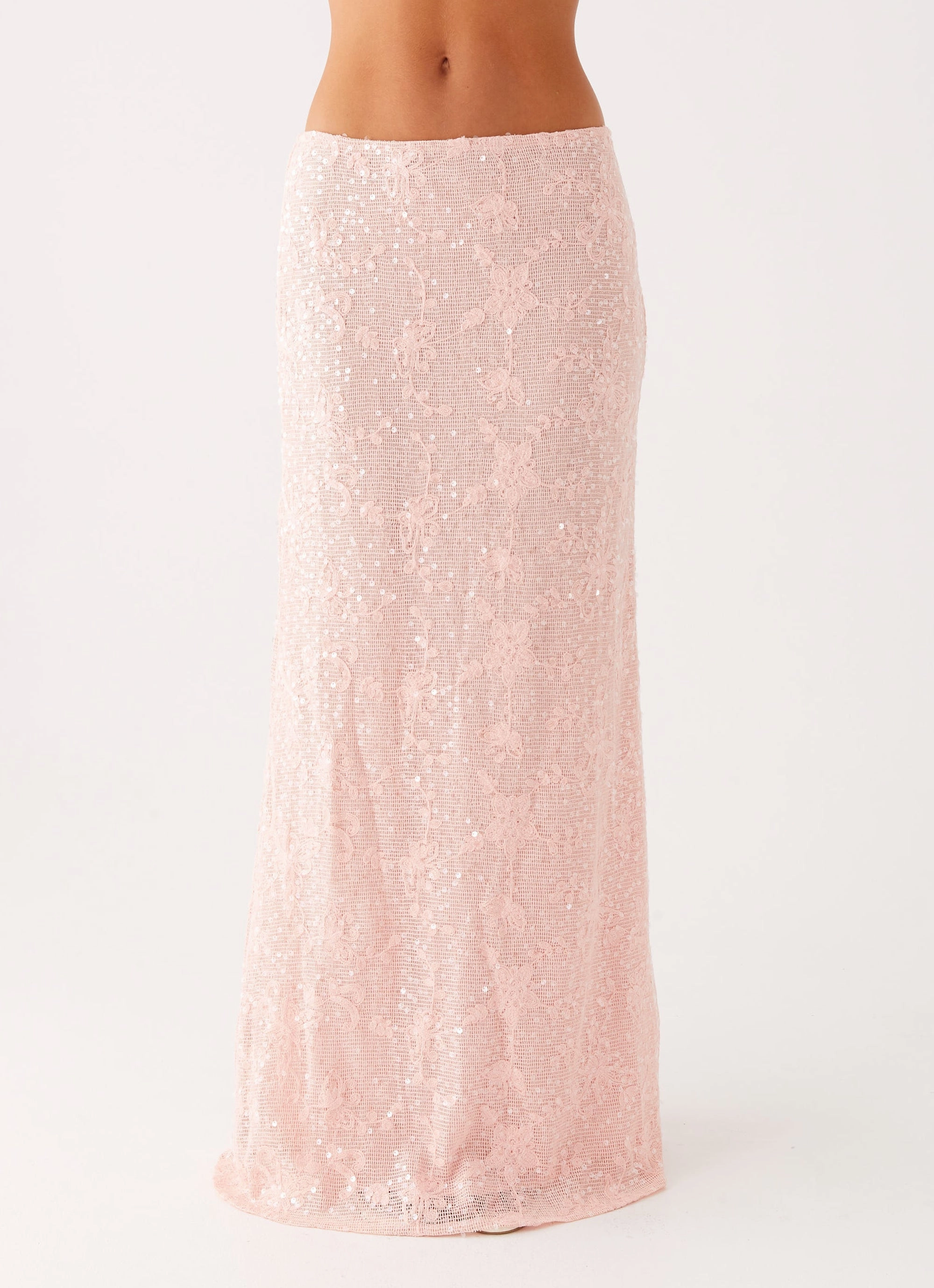 Nico Sequin Maxi Skirt - Pink Chic Tones