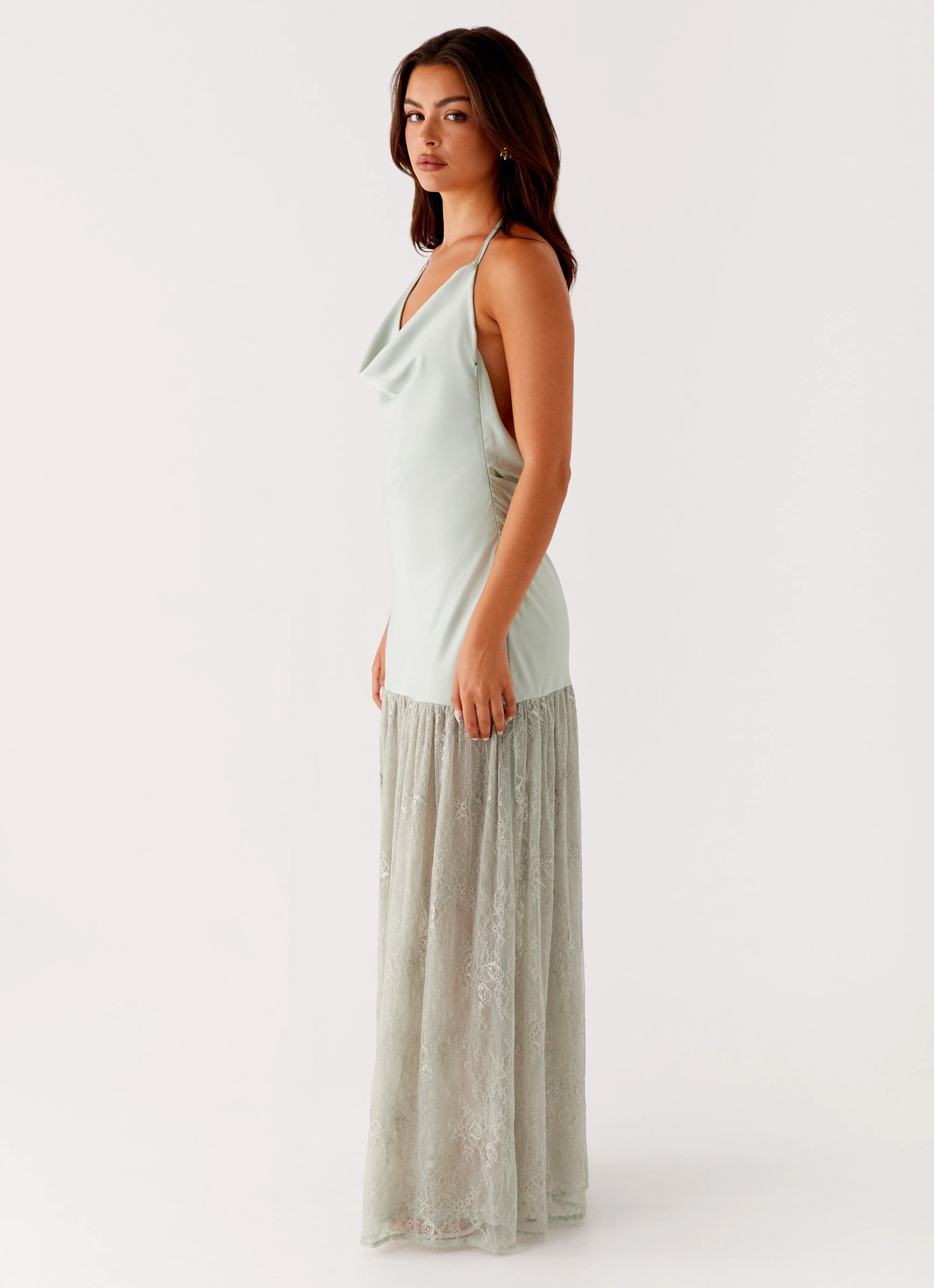 Hooded Coat Kylie Maxi Dress - Sage