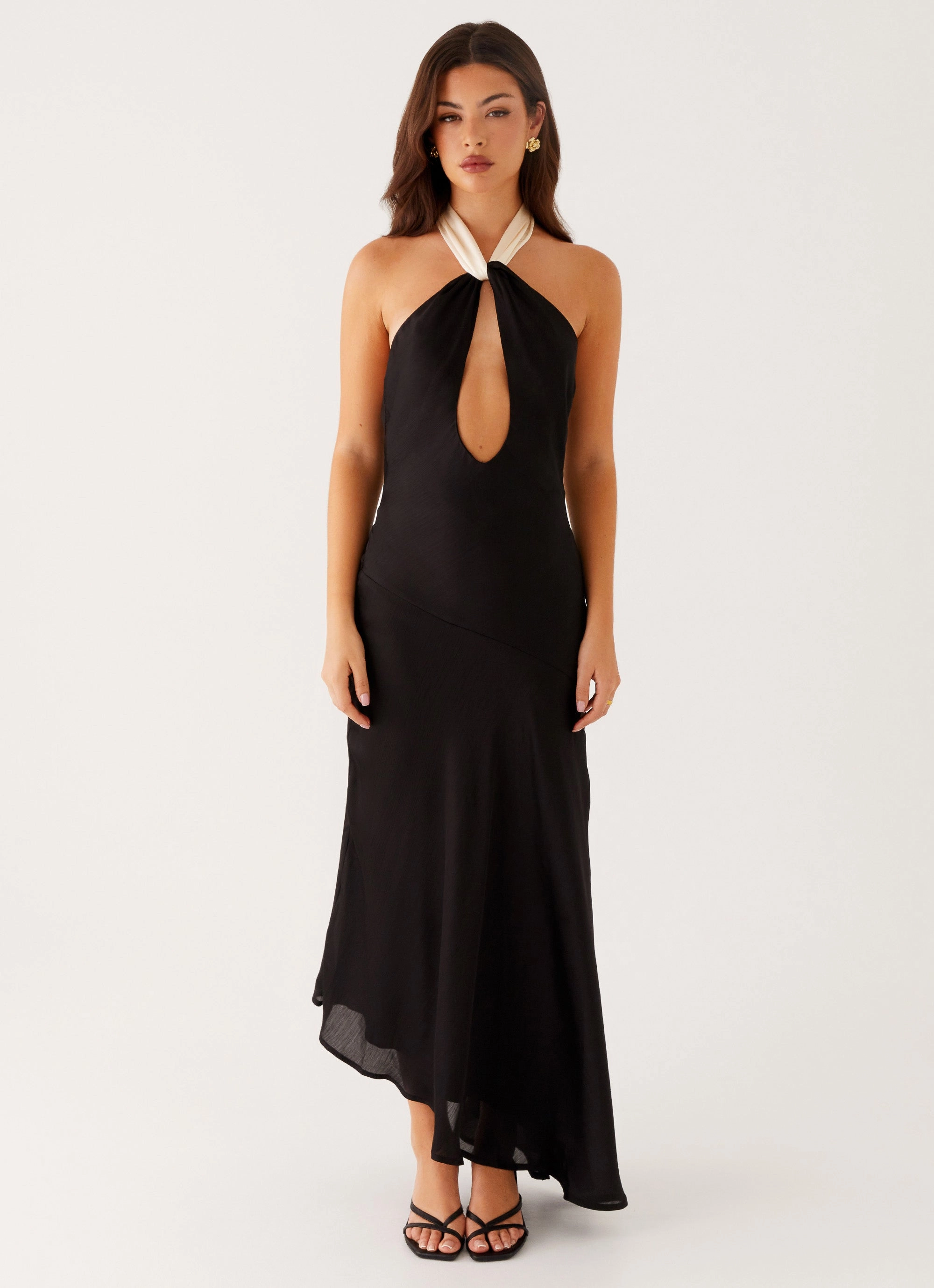 Knee Length Night Owl Maxi Dress - Black