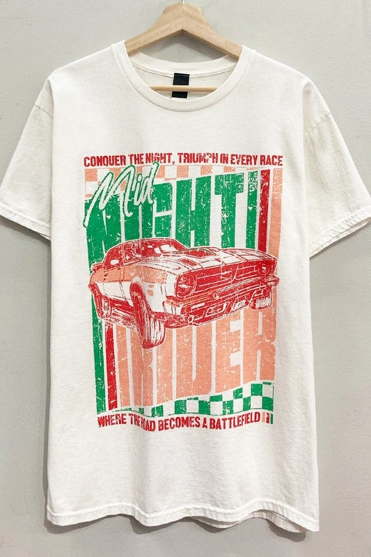 Night Rider Graphic Tee S-XL Ultrasoft Inner Lining