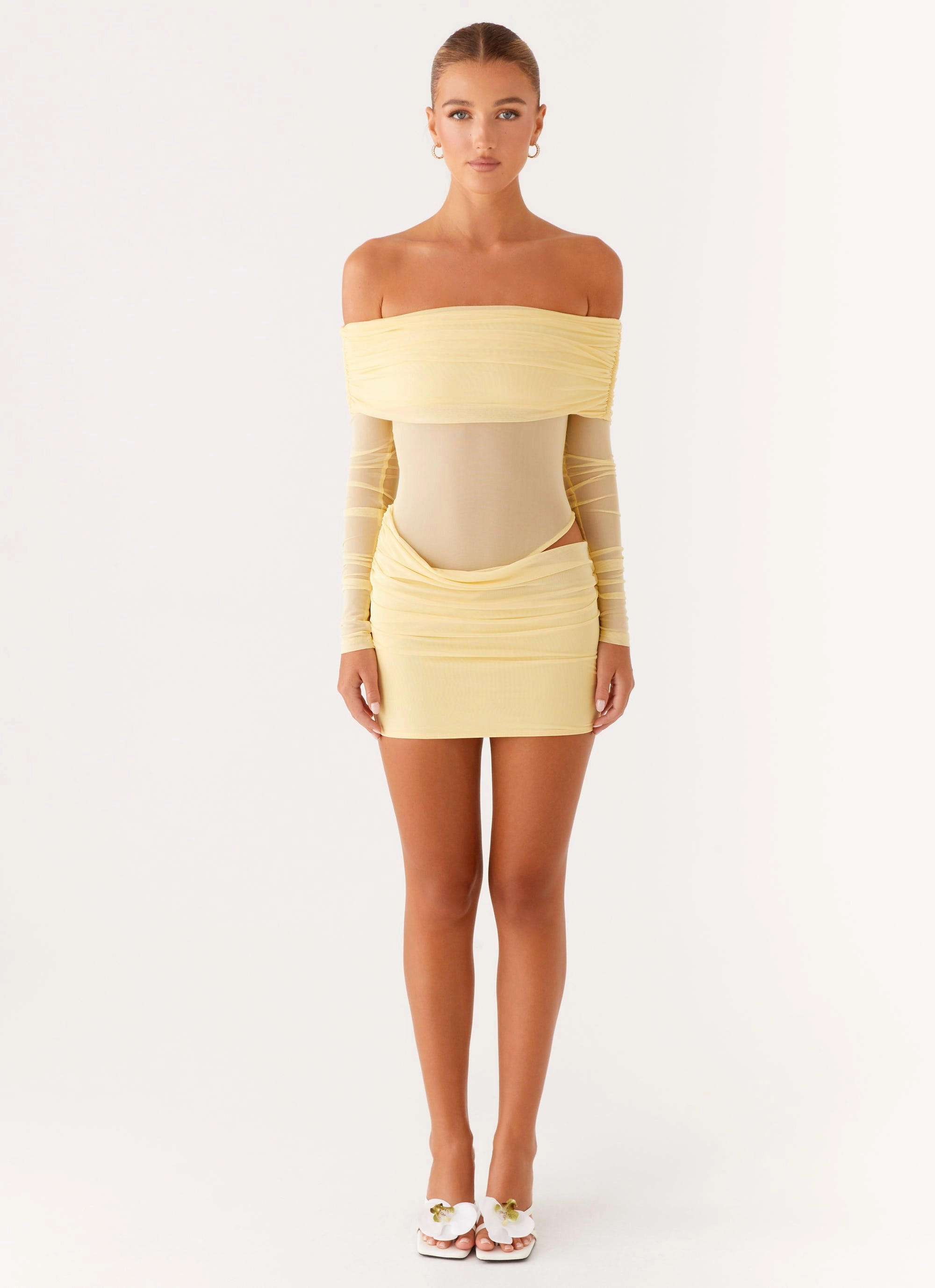 No Doubt Mini Dress - Yellow Winter Ready Bold Statement