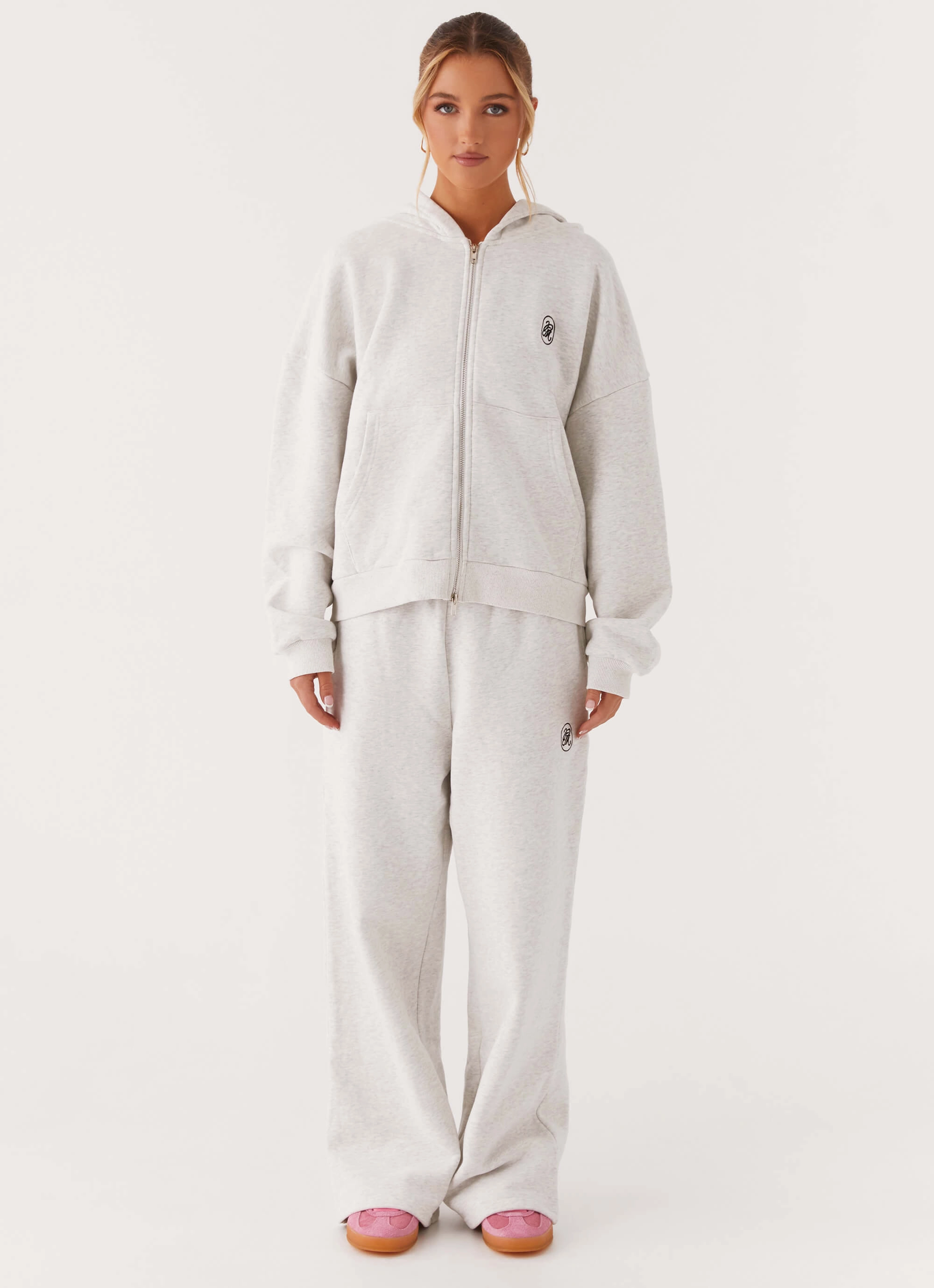 Signature Double Zip Up Hoodie - Grey Chilly Comfort