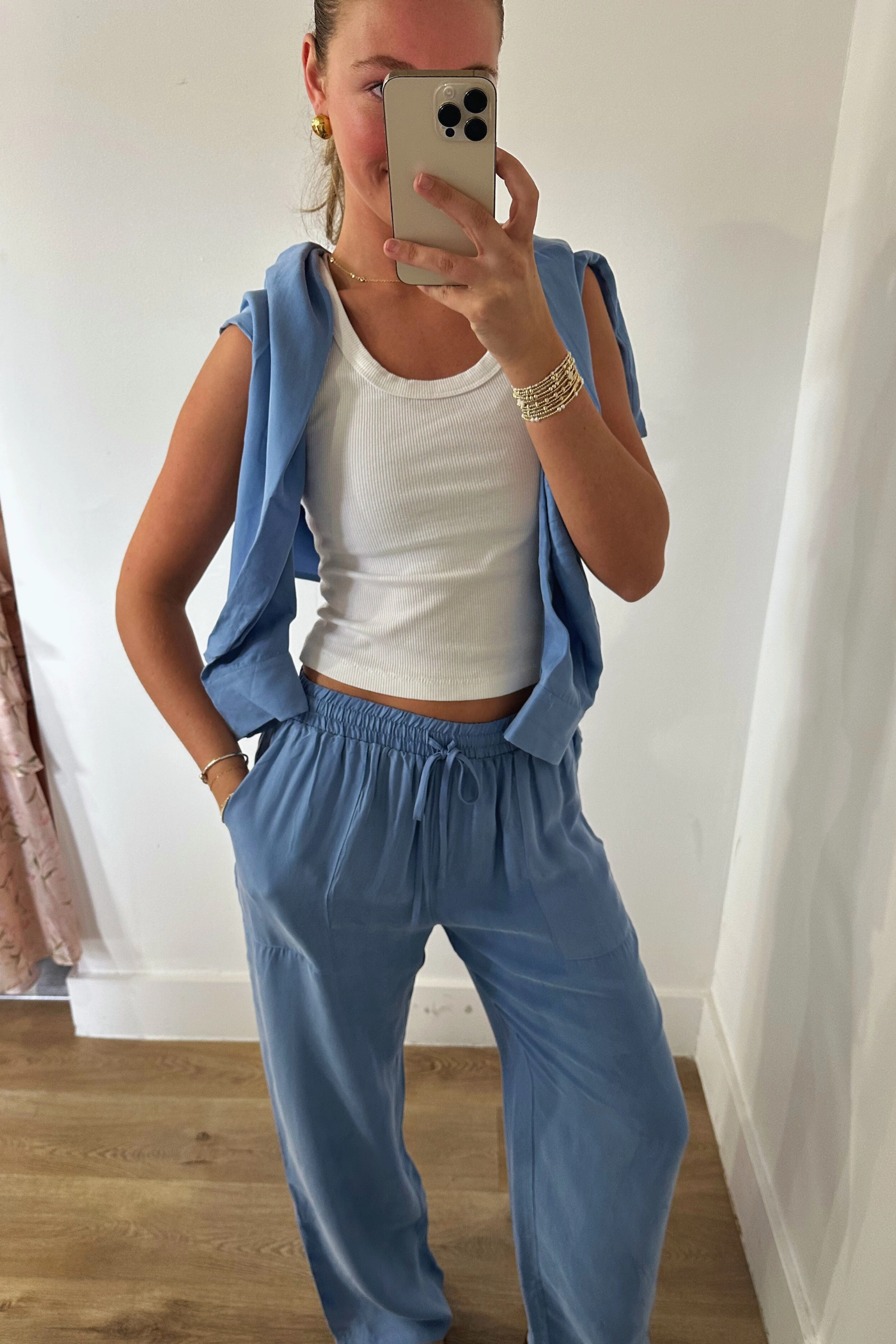 Timeless Look Fashionable Waist Grady Relaxed Pant - Periwinkle