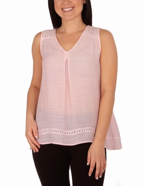 Hidden Ventilation Zones Sleeve V Neck Blouse With Beads And Trim