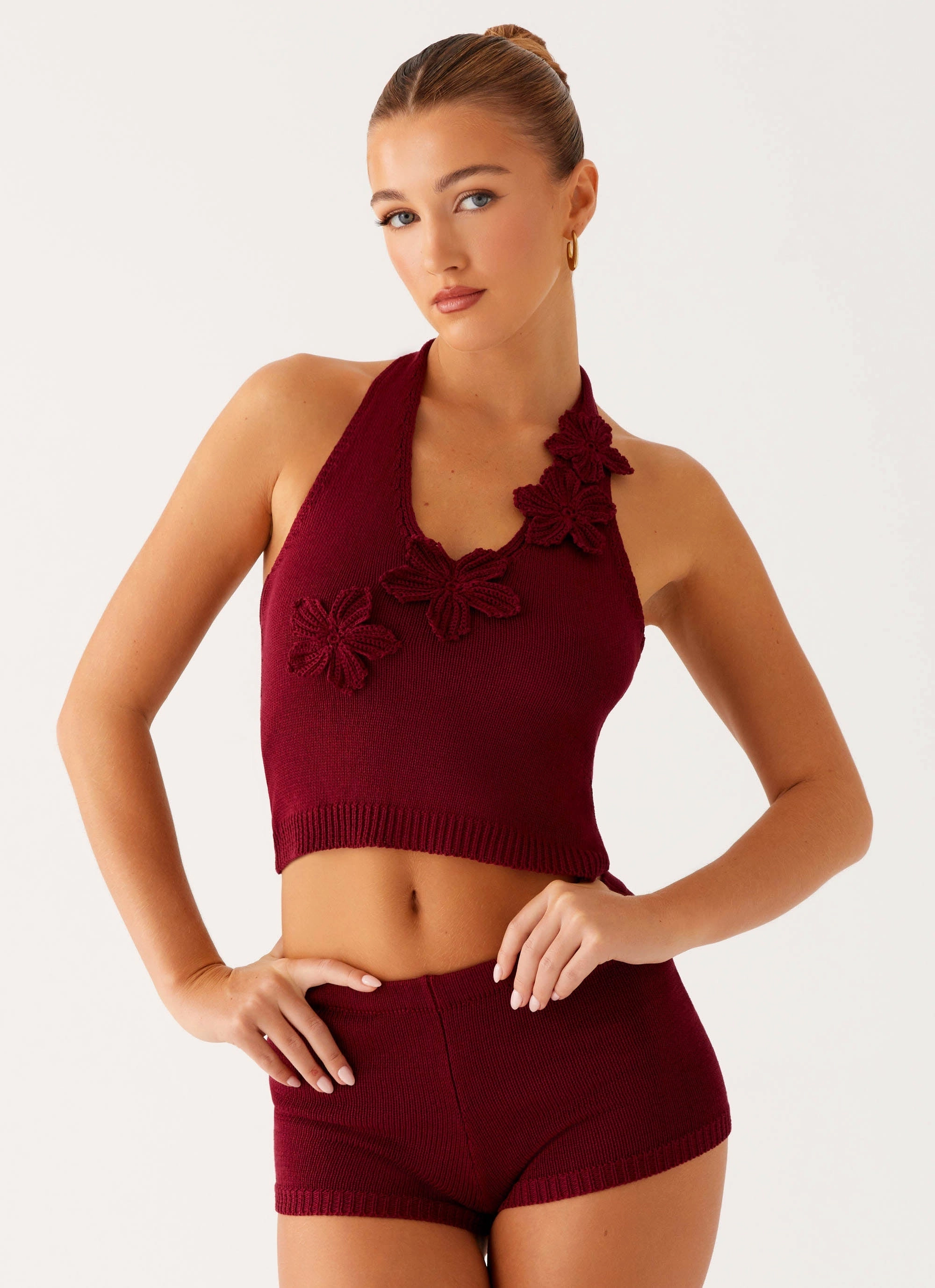 Outdoor Apparel Miffy Crochet Top - Maroon