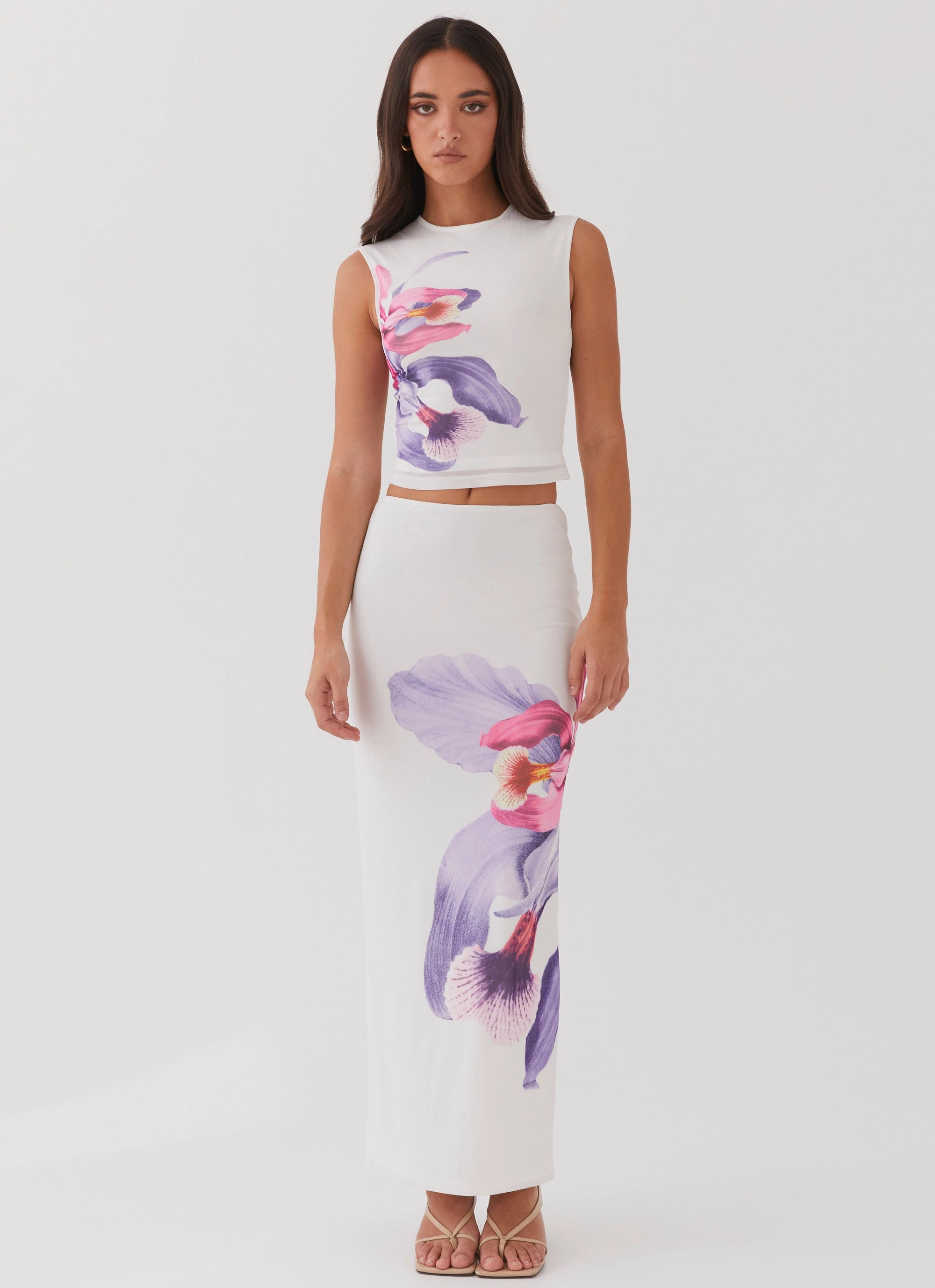 Fashion Energy Waiting For Dawn Mesh Maxi Skirt - White