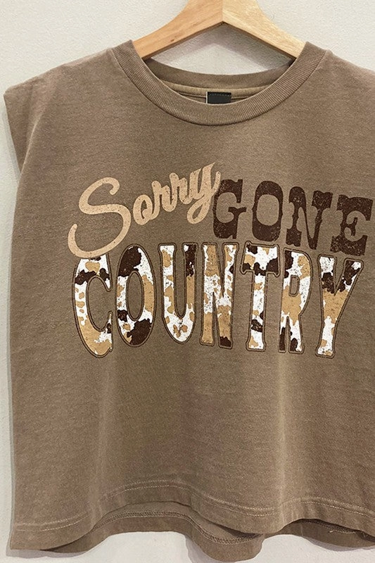 ElasticTrimming Roll Up Sleeve System Gone Country Muscle Tee S-XL