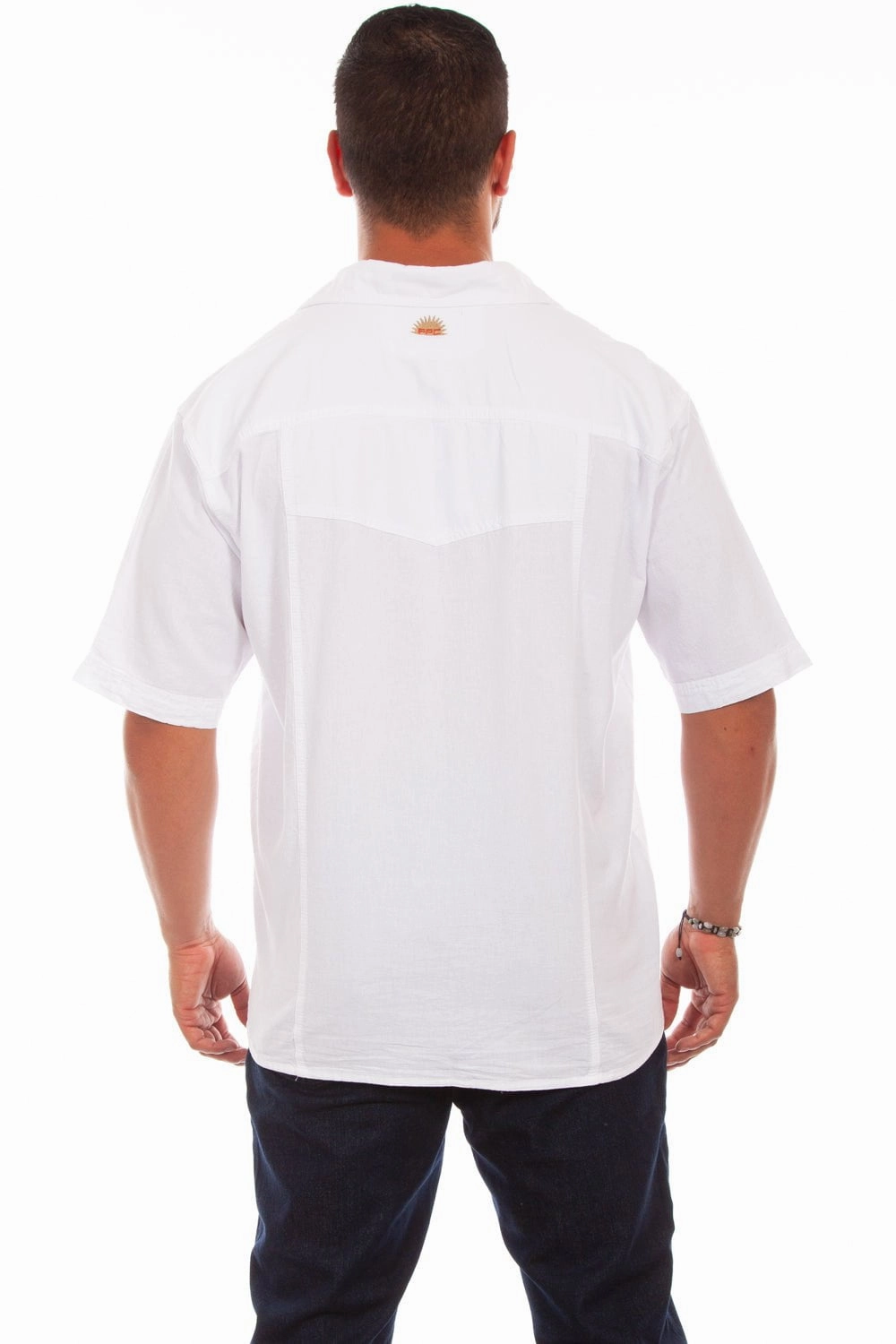 Casual Hangout Edgy Fashion Scully Mens White 100% Cotton Trac S/S Shirt