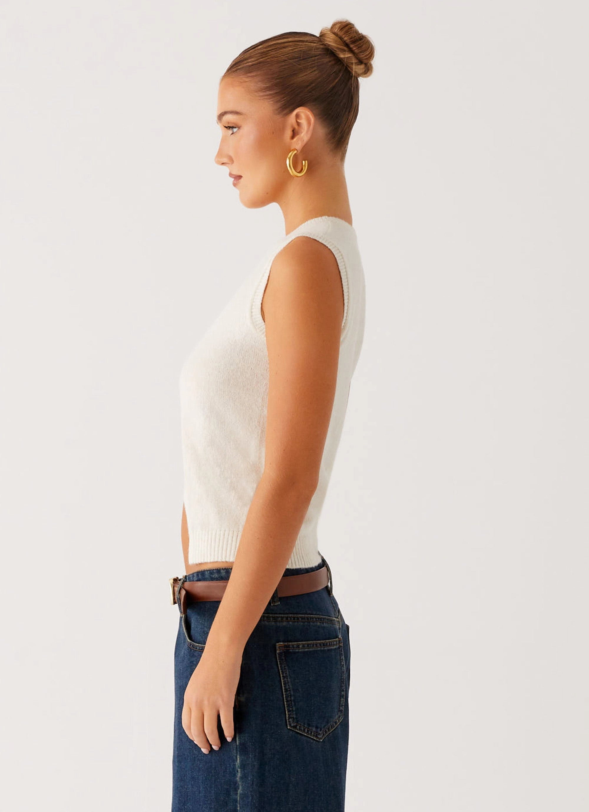 TaglessLabel Maali Knit Top - White