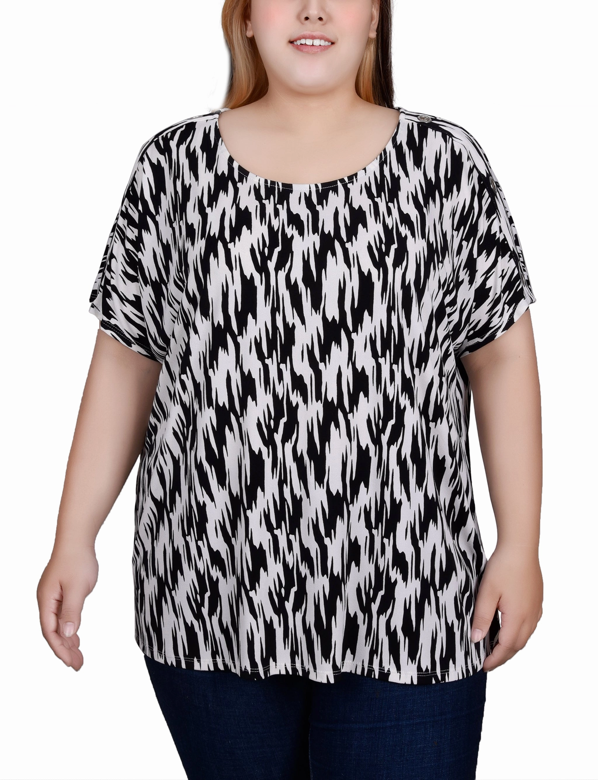 Winter Hoodie Plus Size Short Sleeve Extended Sleeve Tunic Top