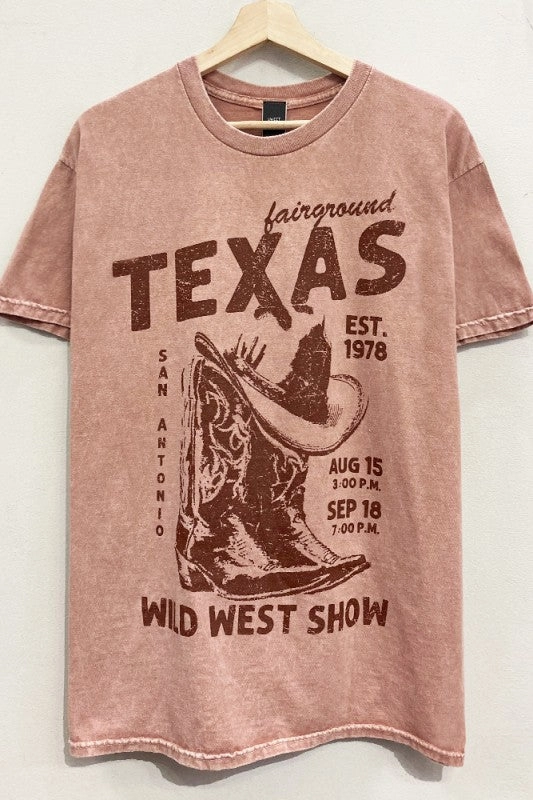 Moisture Management Fabric Texas Wild West Tee S-XL