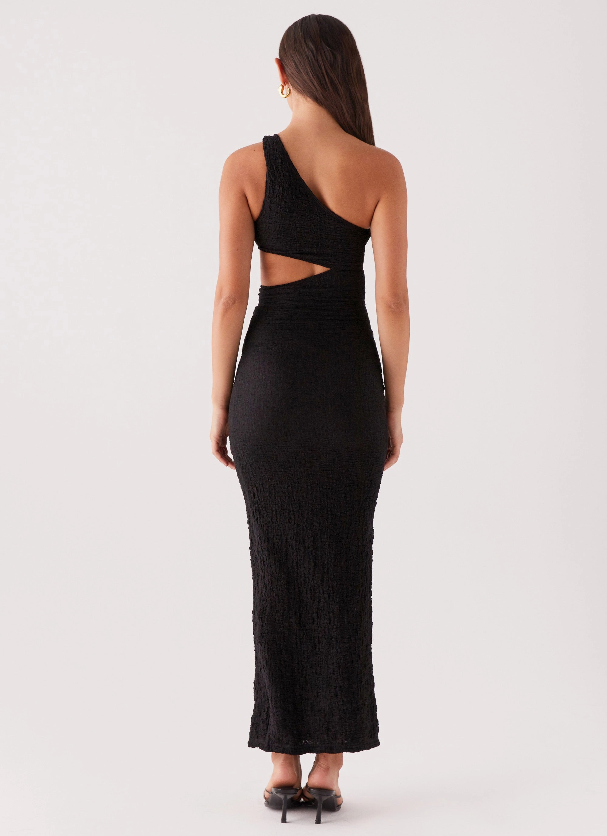Front Ruffle North Haven Maxi Dress - Black