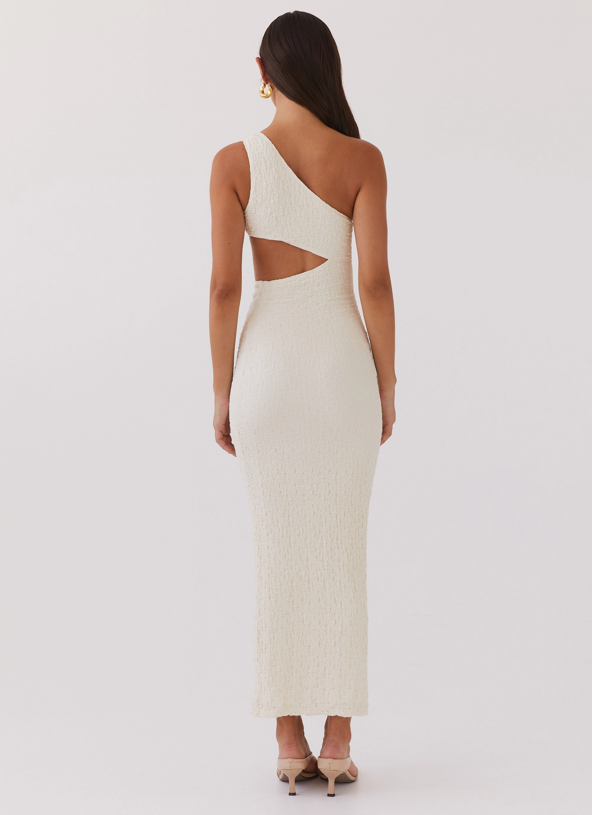 Bow Glow Night Vibes North Haven Maxi Dress - Ivory Wave