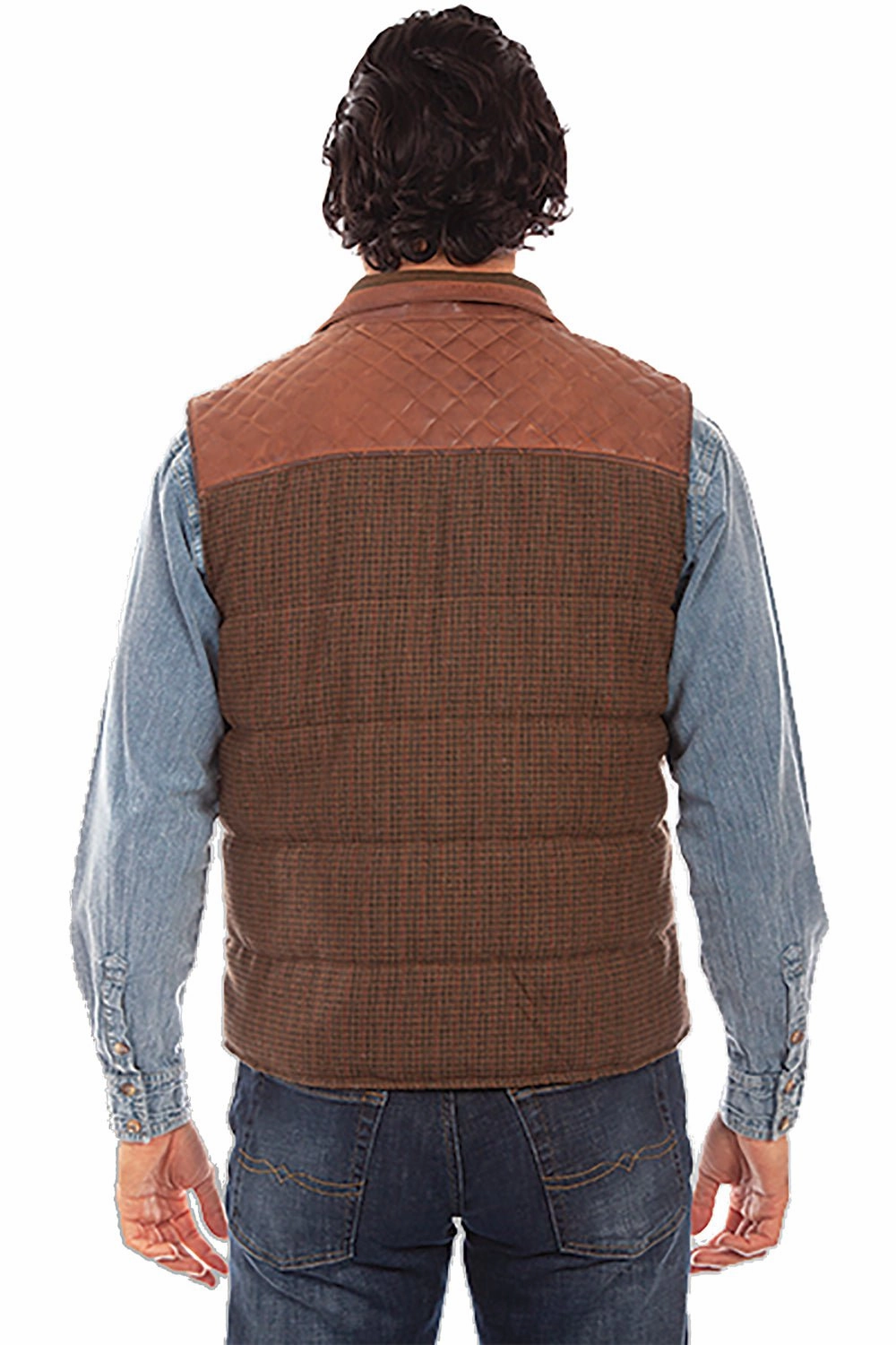 Warmth Retention Technology Tear Resistant Scully Mens Lightweight Yoke Vintage Brown Leather Leather Vest