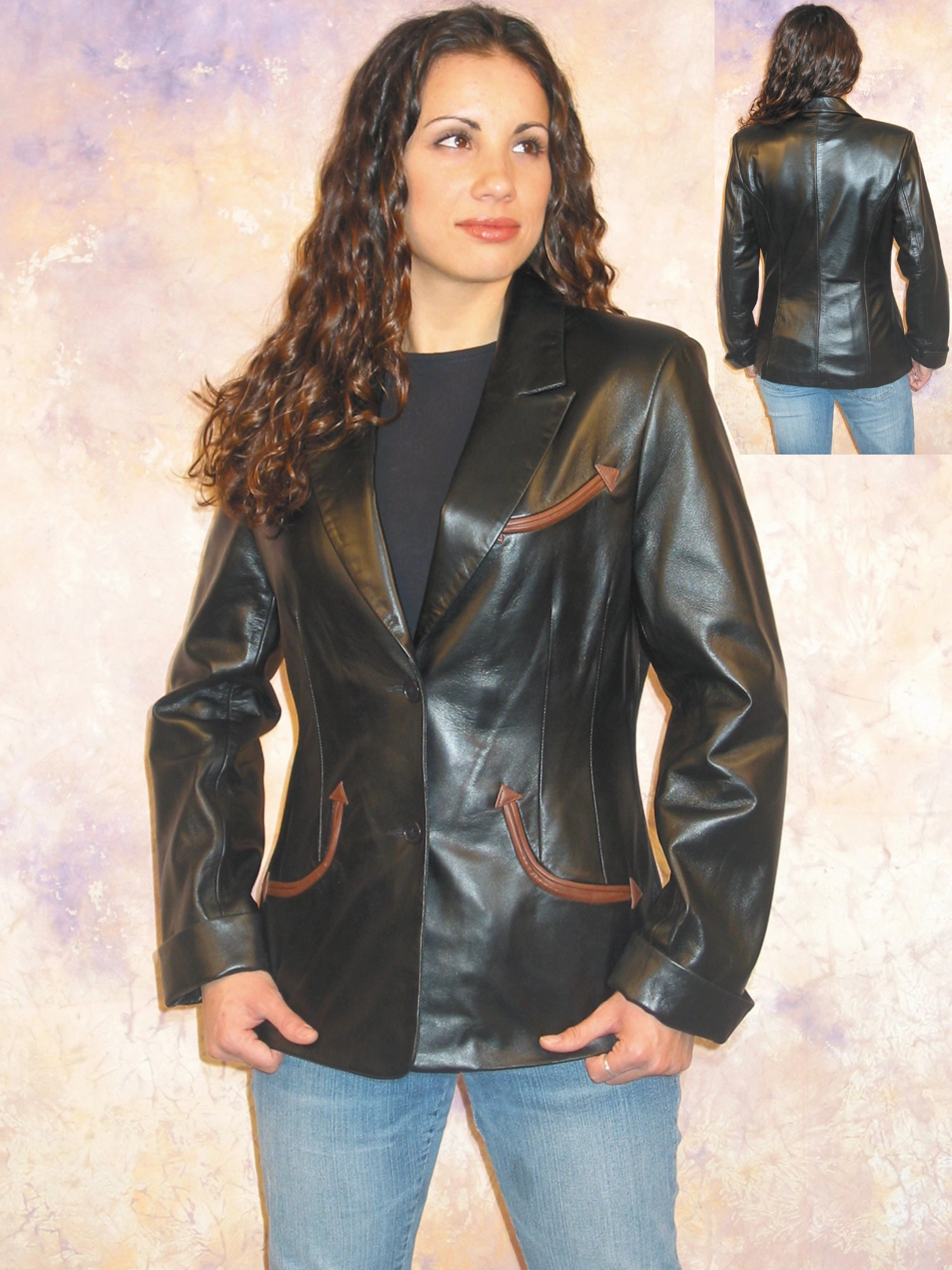 Scully Womens Black Lamb Leather Belmont Jacket UV Resistant Finish Eco Dye Process