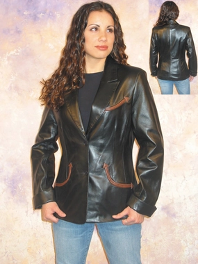 Scully Womens Black Lamb Leather Belmont Jacket UV Resistant Finish Eco Dye Process