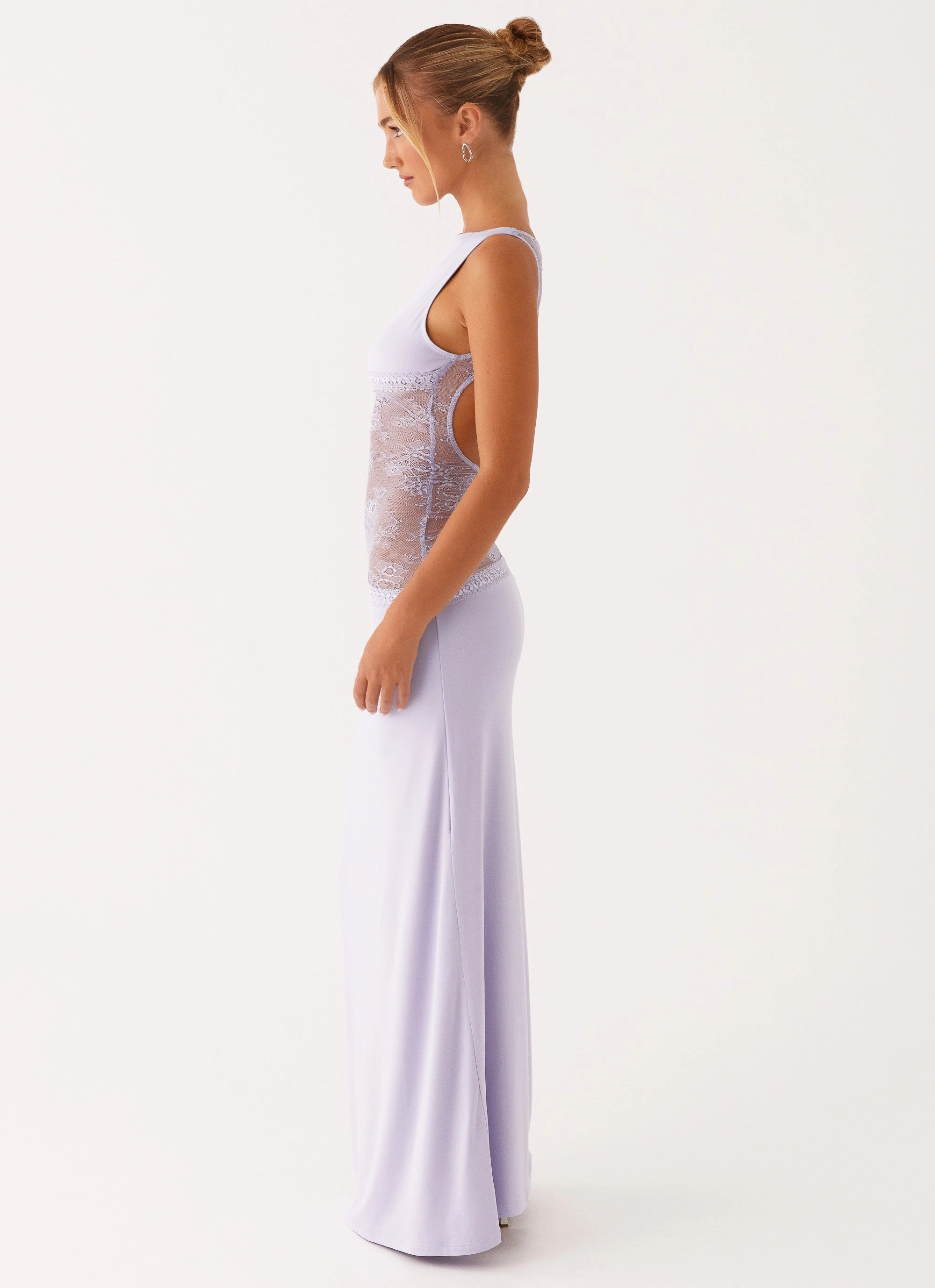 Lucinda Maxi Dress - Lilac Sheer-Overlay Perfect Proportion