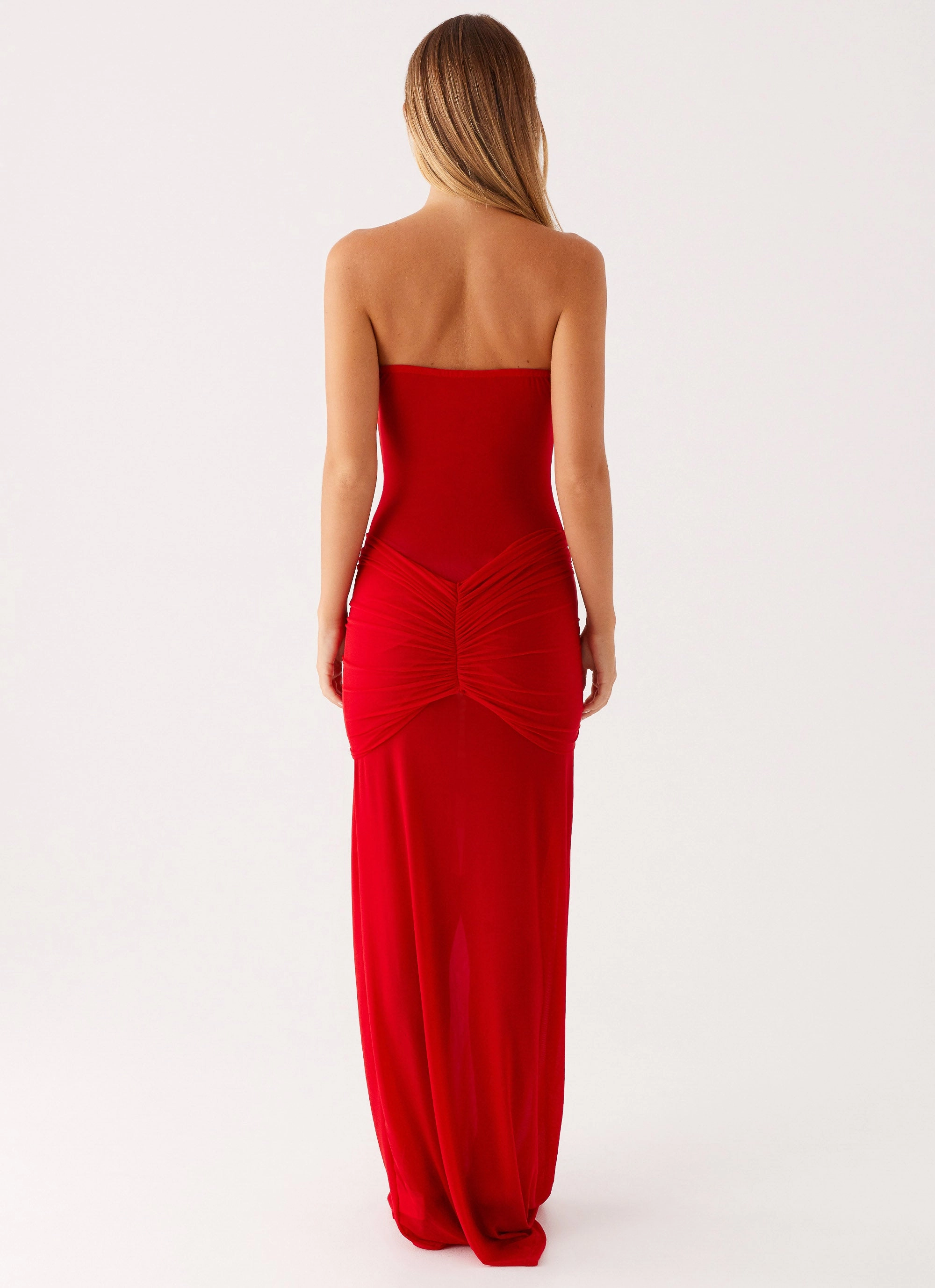 Ottilie Mesh Maxi Dress - Red Professional Comfort