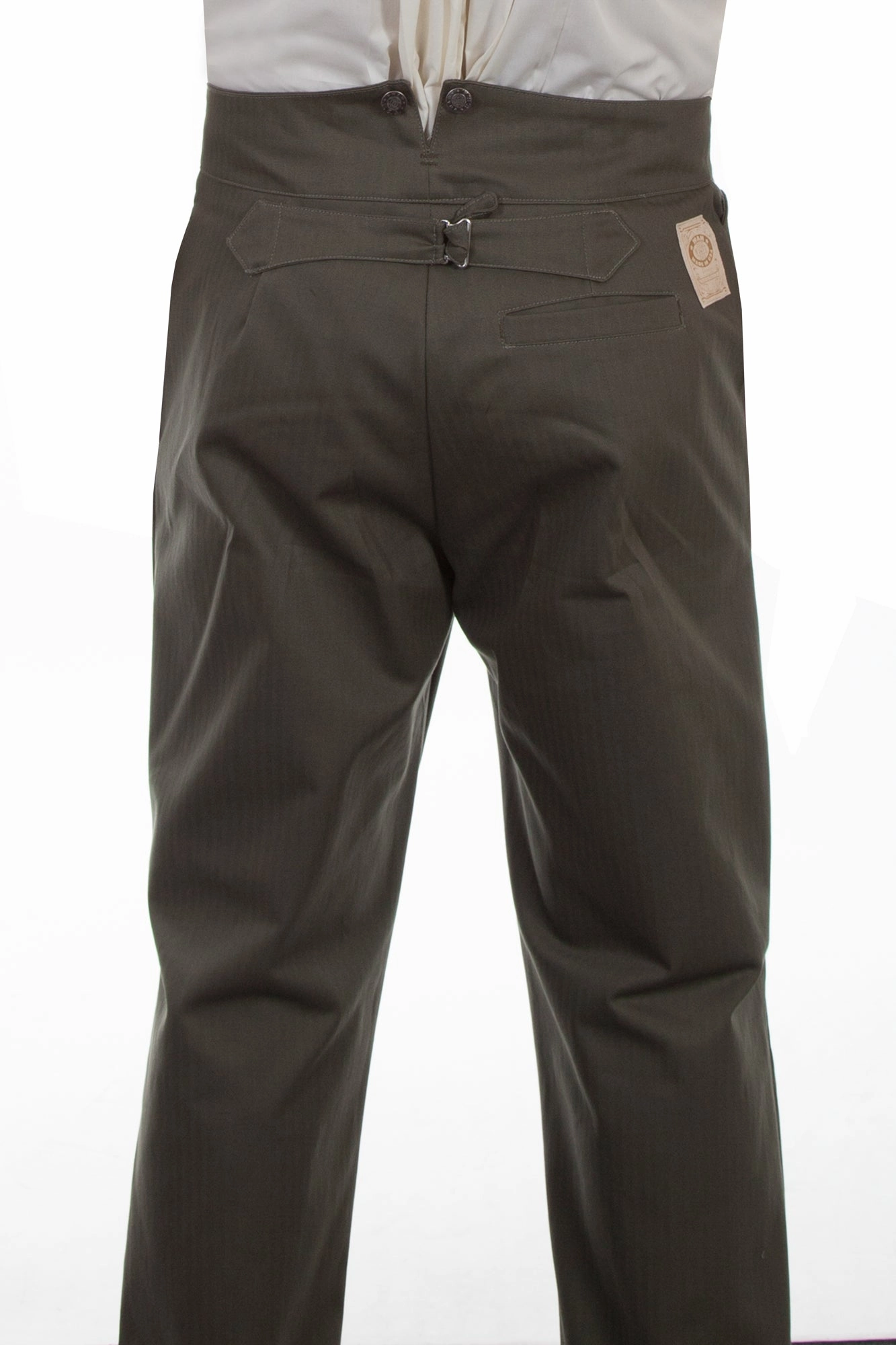 Scully Mens Army 100% Cotton Herringbone Vigilante Pants Air Flow