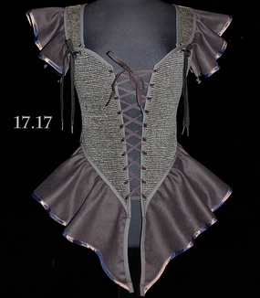 Pirate Bodice Reflective Trims Foldable Cuff Design