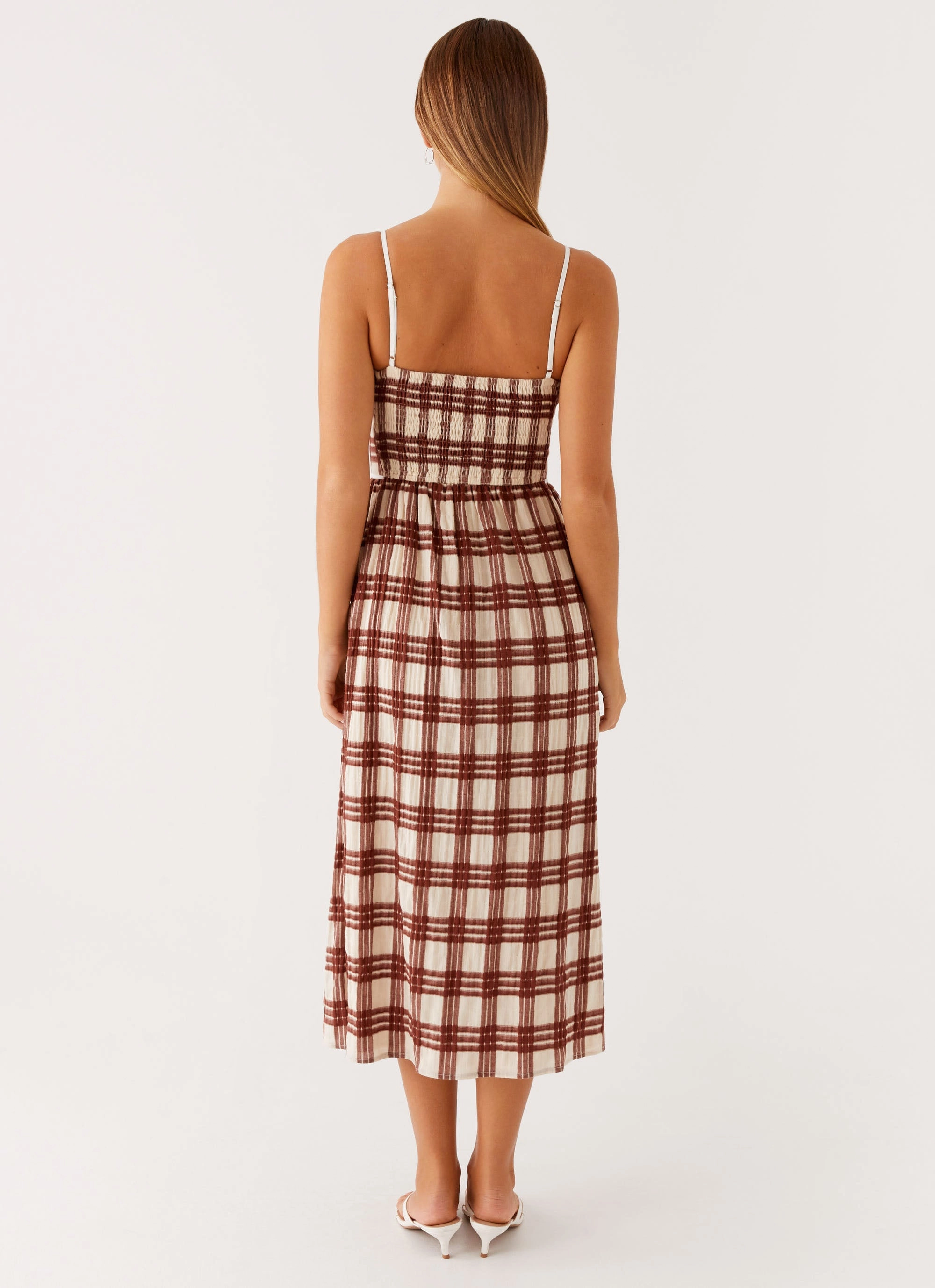 Modern Finish Shyanne Midi Dress - Chocolate Check