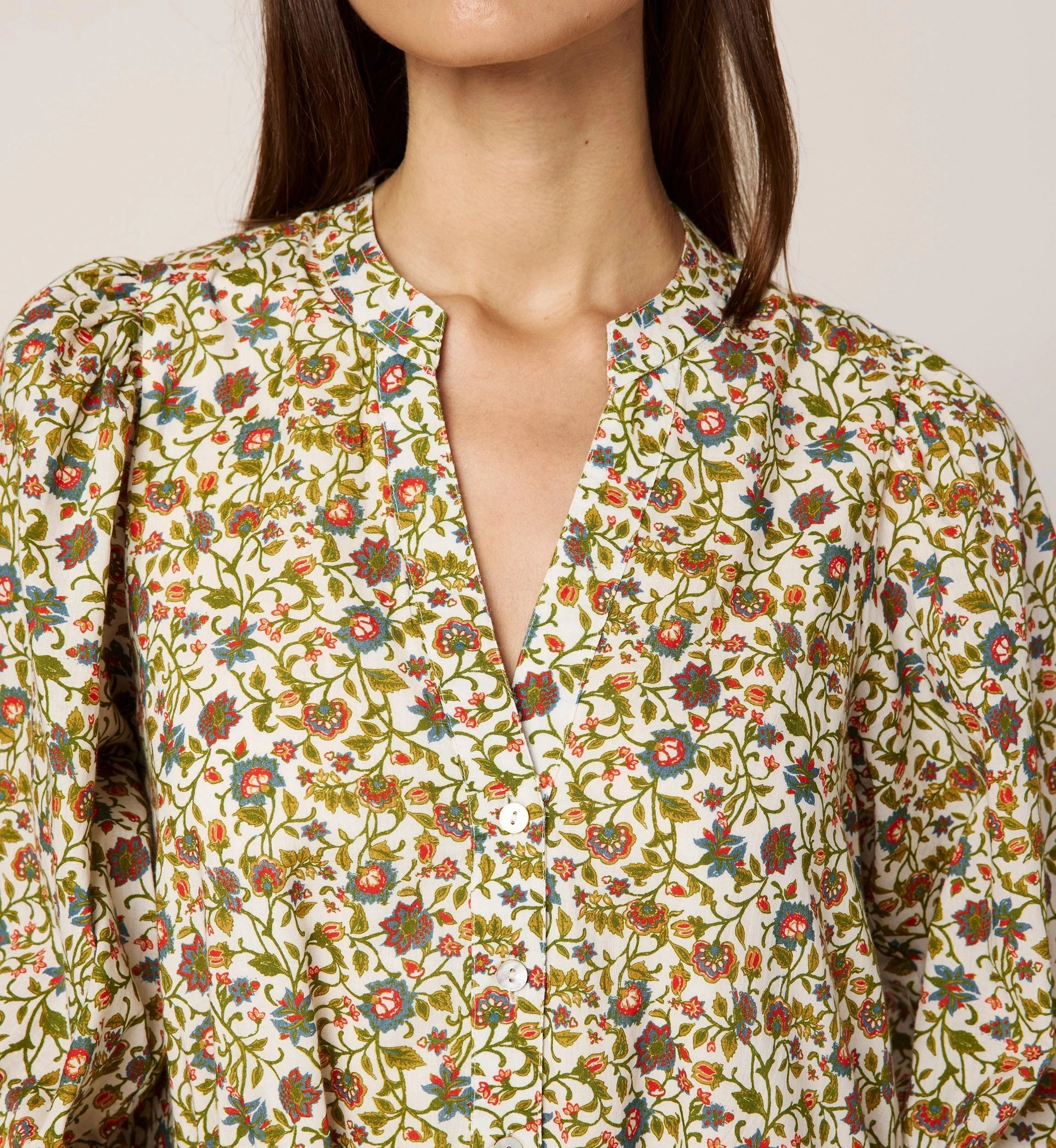 Delilah Mini Dress | Viti Flora Linen Vibe Cool Motion