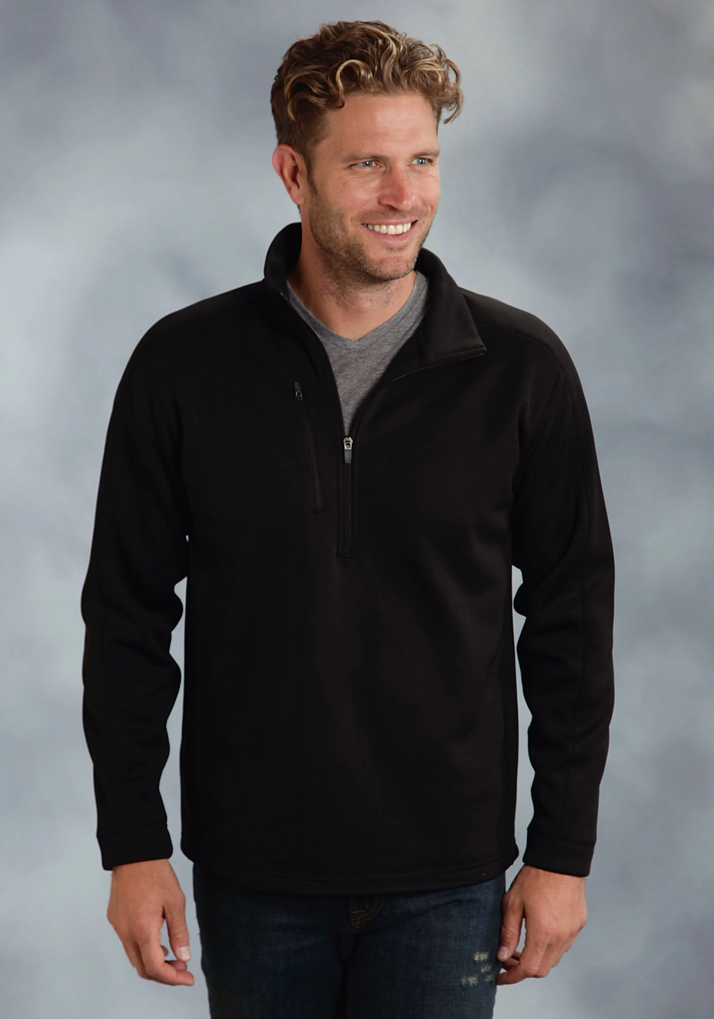 Multi Pocket Design Ouray Mens Black 100% Cotton 0 1/4 Zip Jacket