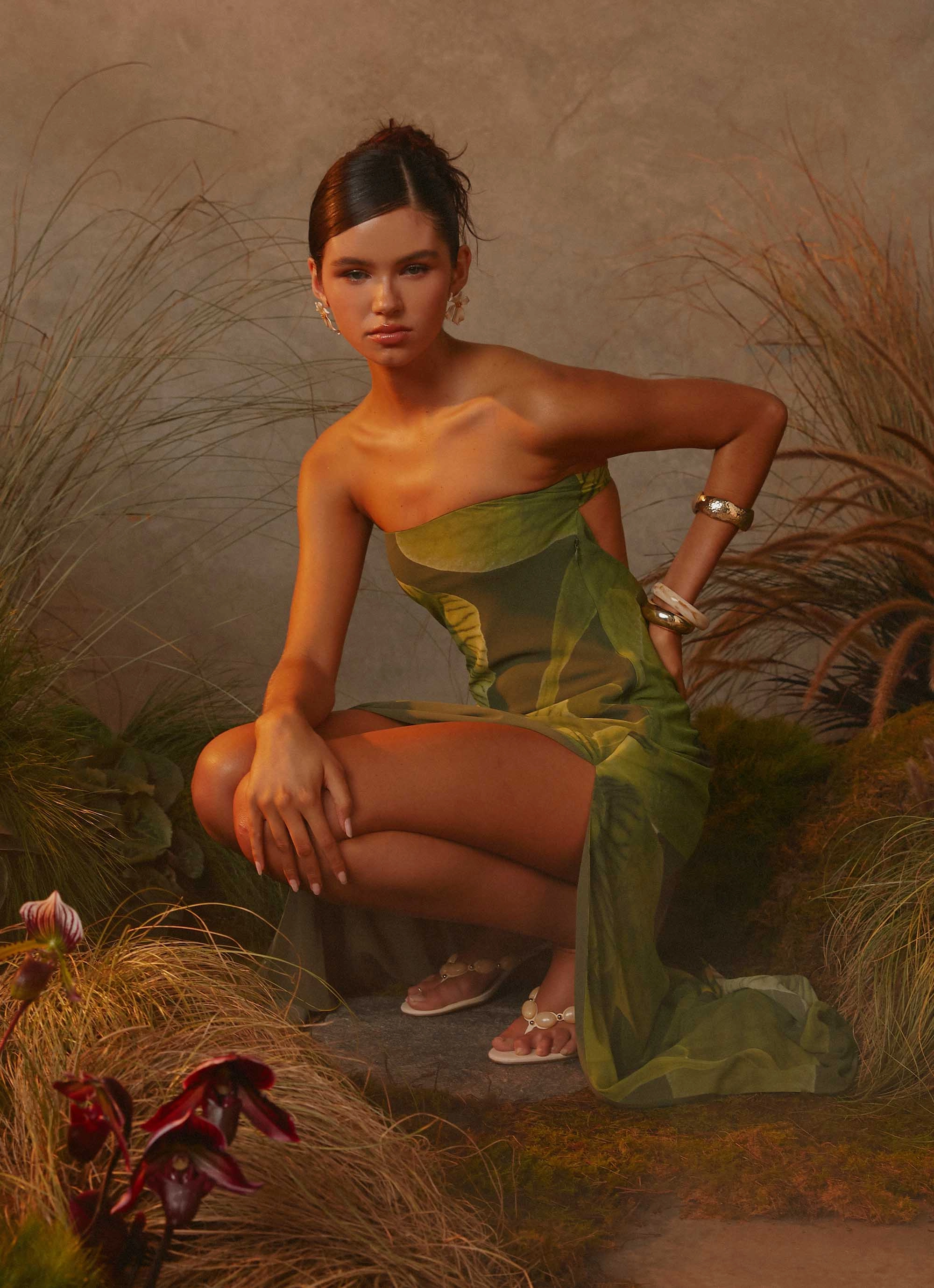 Wardrobe Essential Oversized Jacket Nettle Maxi Dress - Tropic Floral