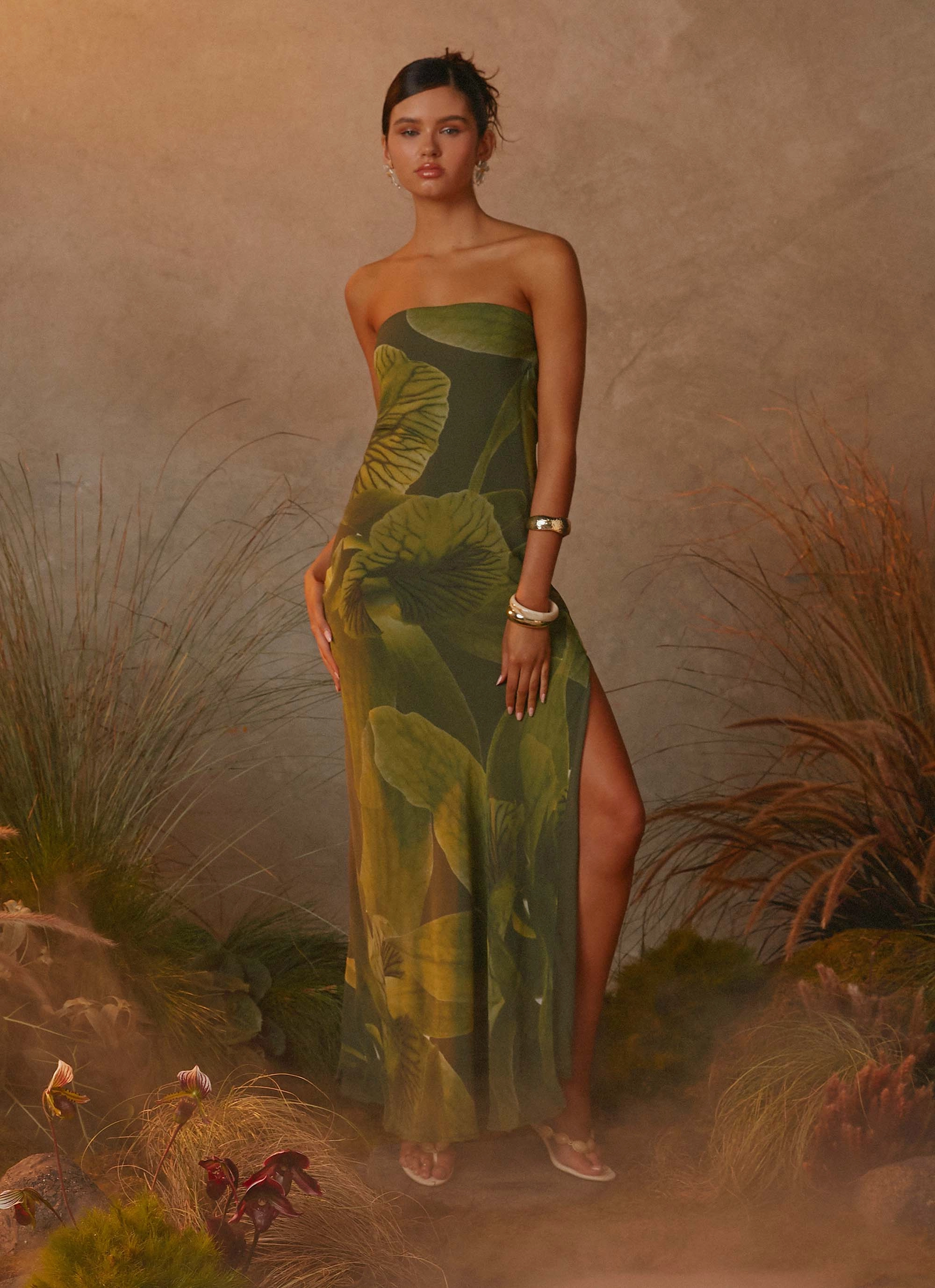 Nettle Maxi Dress - Tropic Floral Outdoor Jacket