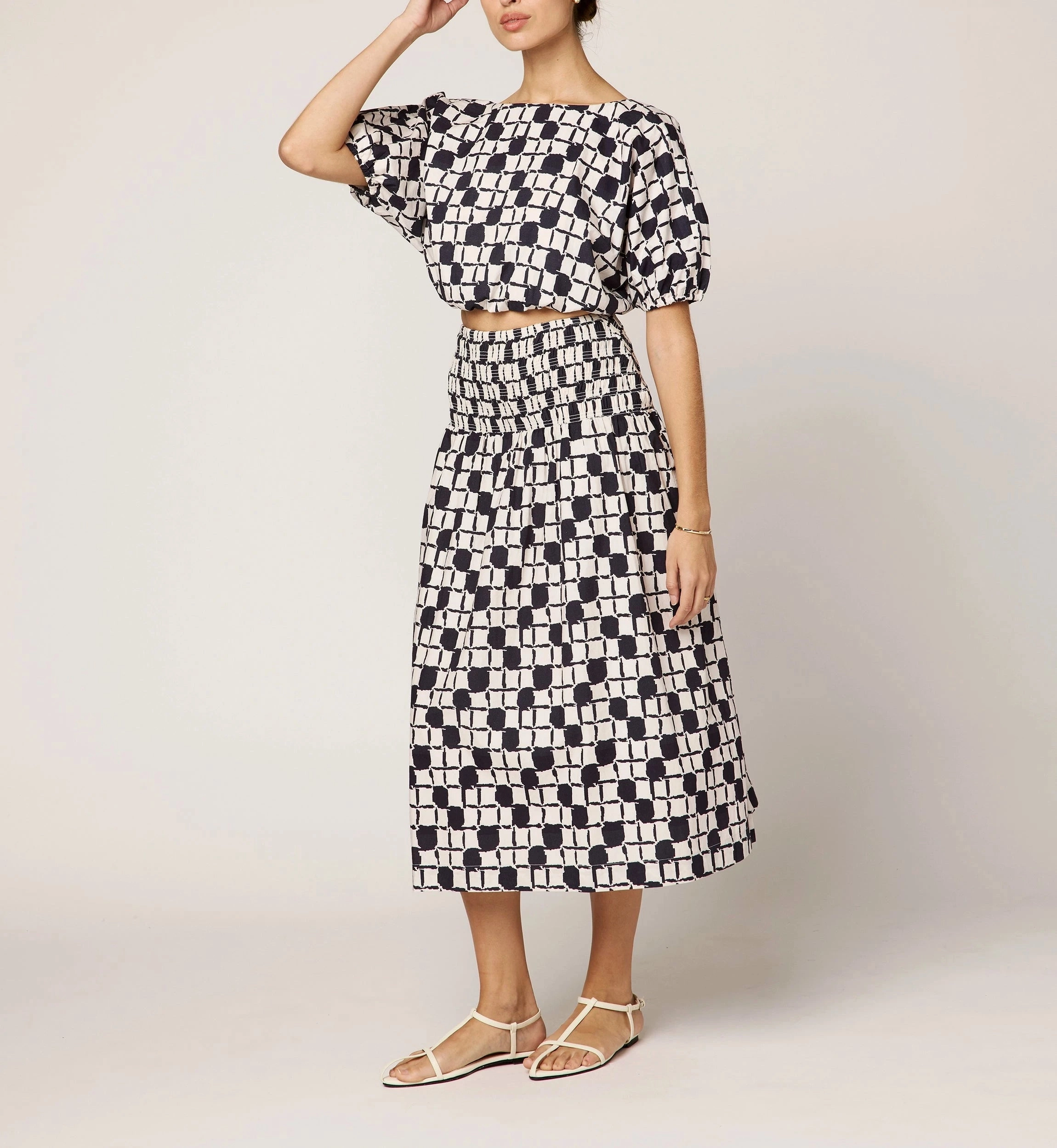 Hidden Pocket Design High Thread Count Cotton Helena Top | San Marino