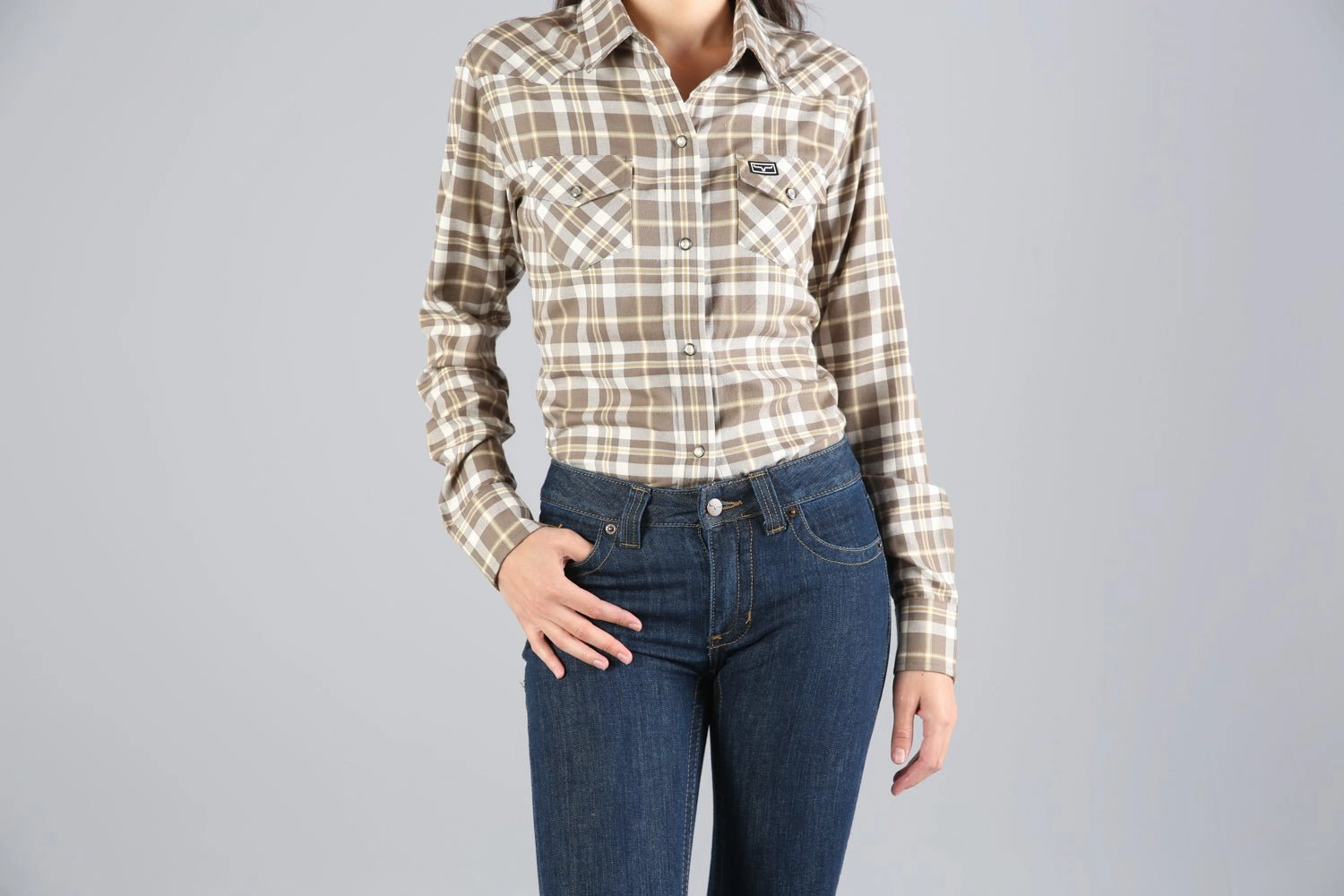 Kimes Ranch Womens San Mateo Flannel Natural Cotton blend L/S Shirt Evening Elegance Durable Thread Construction