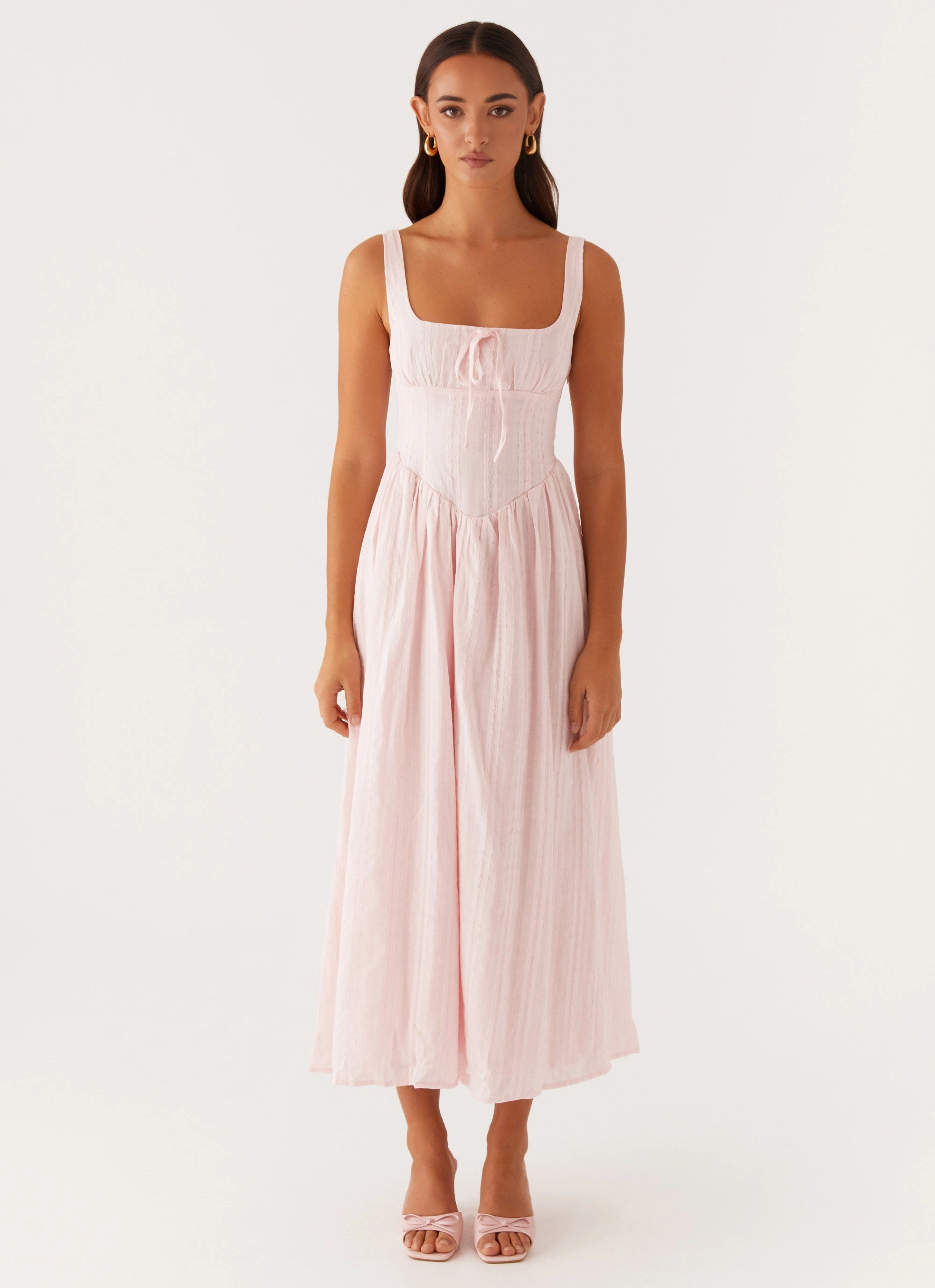 Pascuelle Midi Dress - Pink Weather-Resistant Outerwear