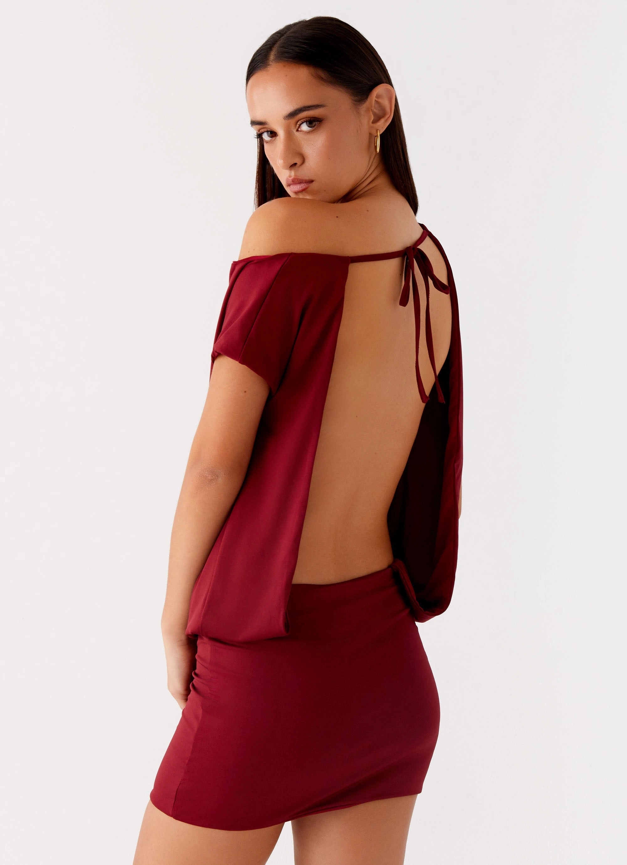Timeless Fit Daytime Mood Paulie Mini Dress - Maroon